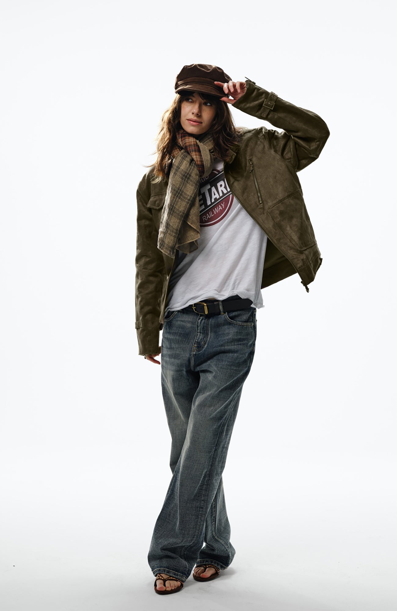 TRECLUB Retro Faux Suede Utility Jacket, premium urban and streetwear designers apparel on PROJECTISR.com, TRECLUB