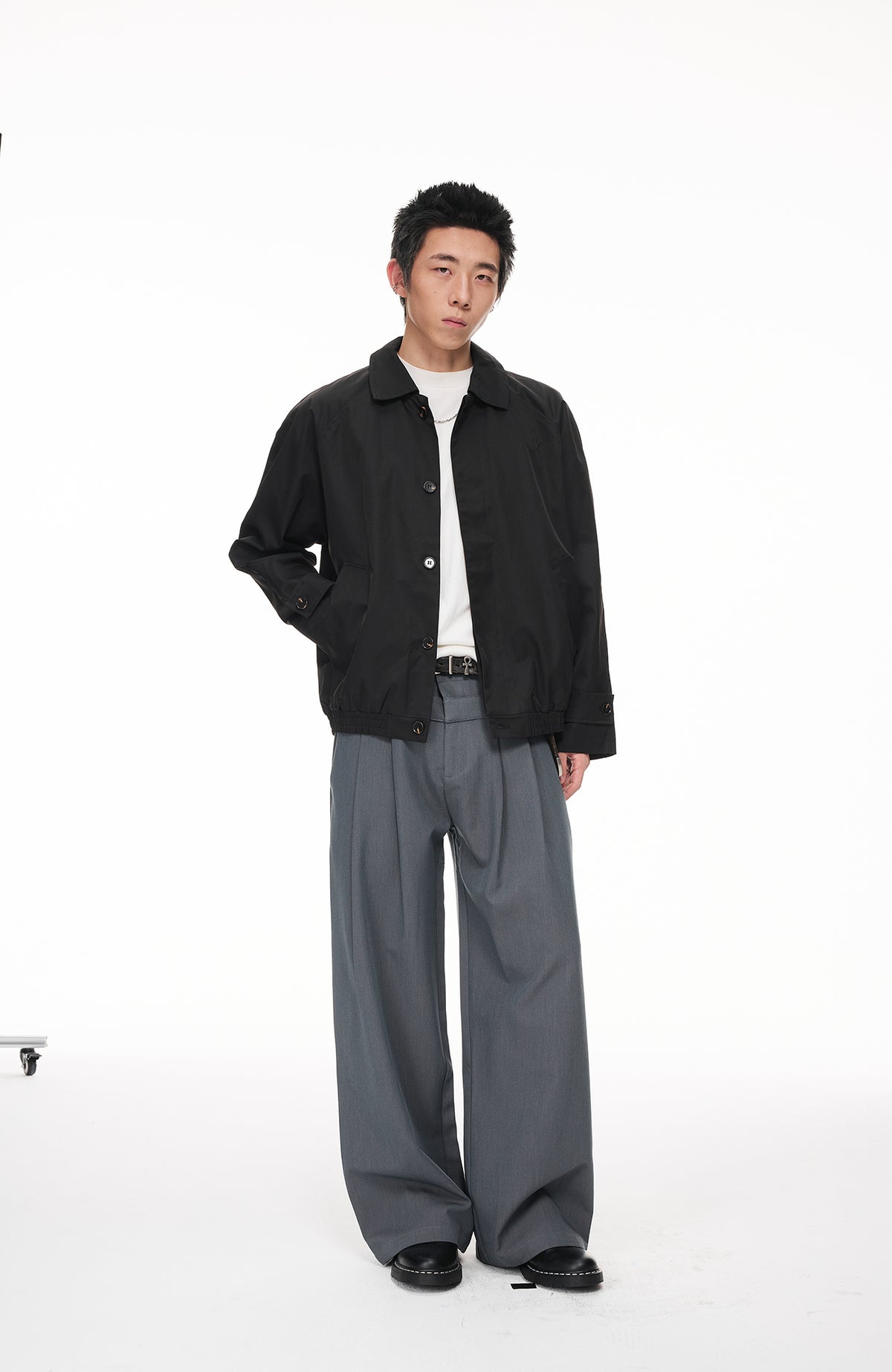 BOTANICA Double-Pleat Wide-Leg Trousers