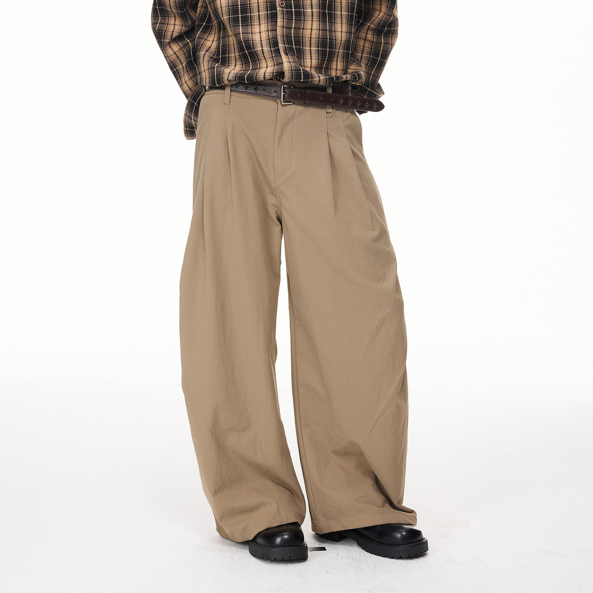 BOTANICA Pleated Wide-Leg Trousers