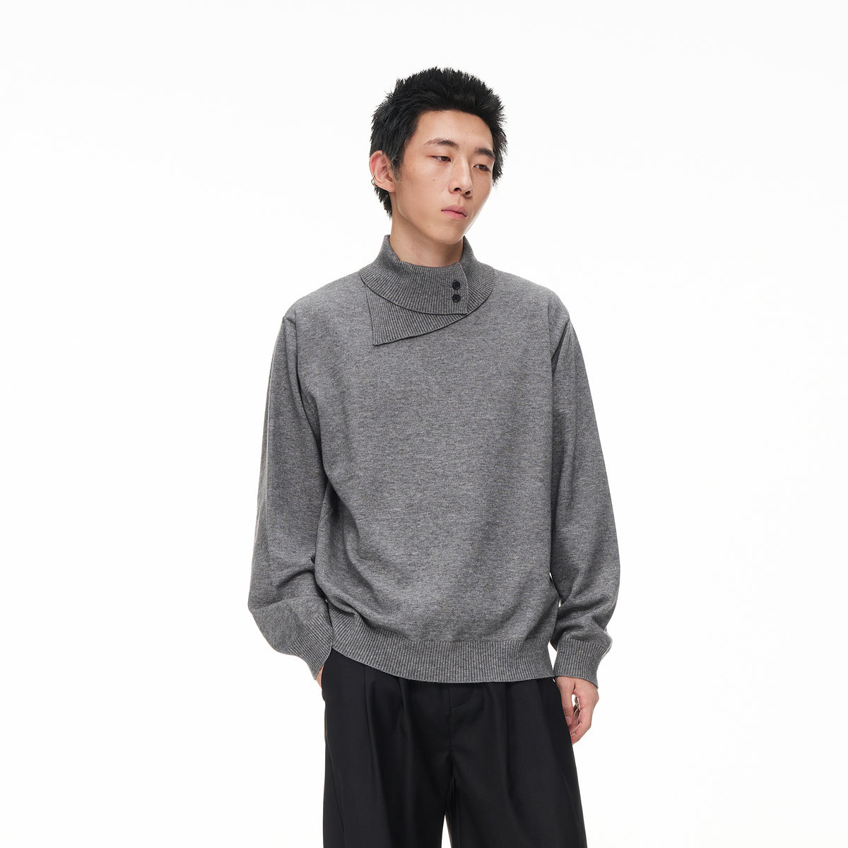 BOTANICA Wool-Blend Slim Turtleneck Sweater