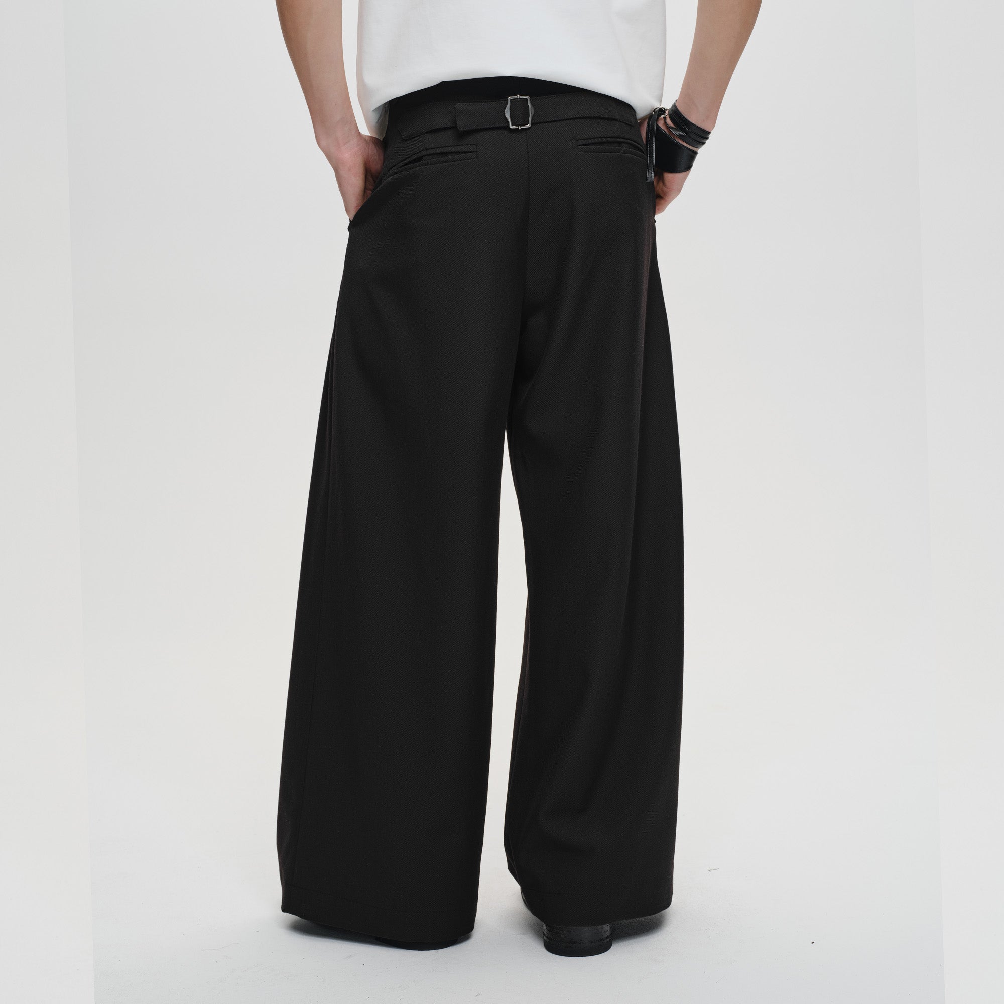 CATSSTAC Classic Pleated Wide-Leg Trousers, premium urban and streetwear designers apparel on PROJECTISR.com, CATSSTAC
