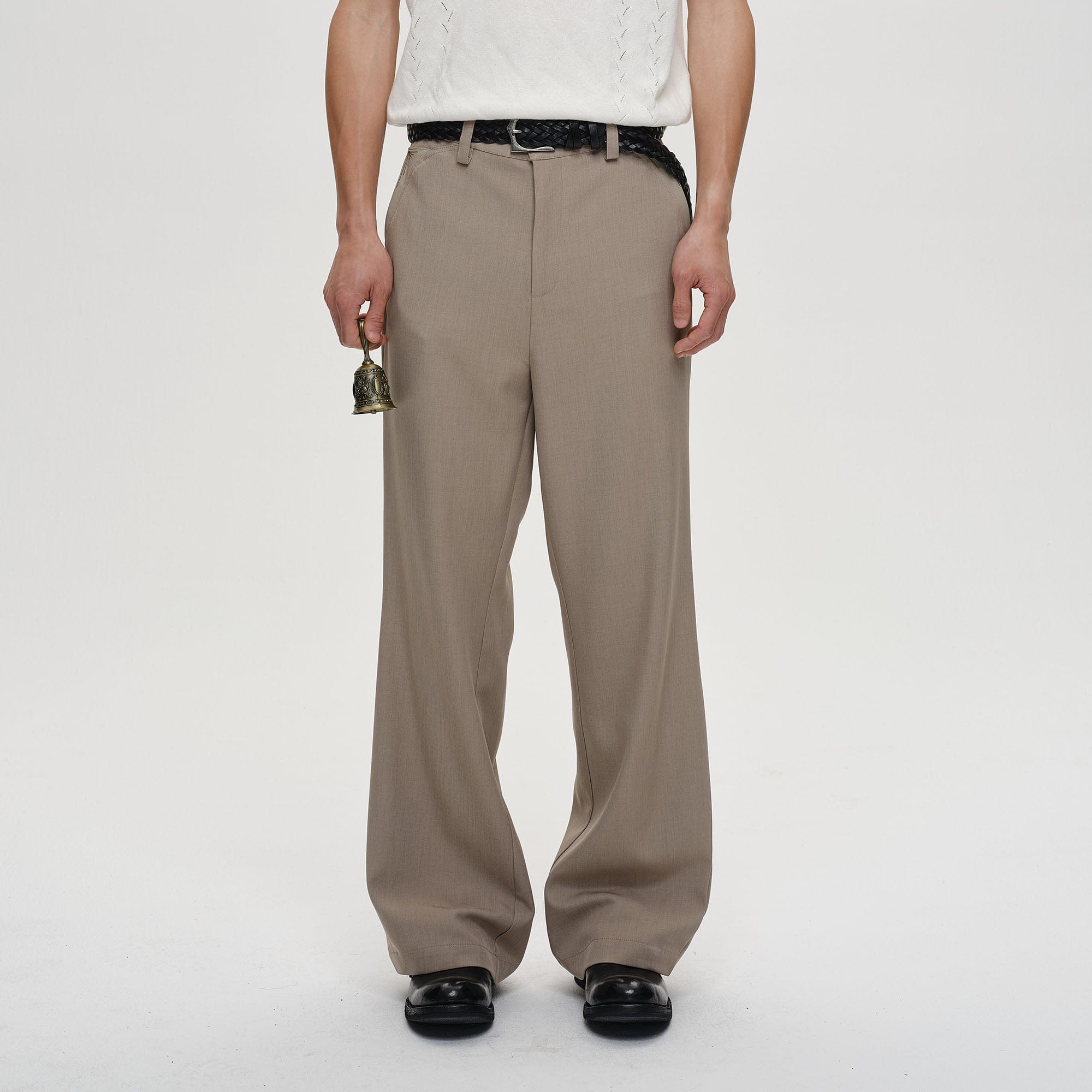 CATSSTAC Minimal Patch Wide-Leg Trousers, premium urban and streetwear designers apparel on PROJECTISR.com, CATSSTAC
