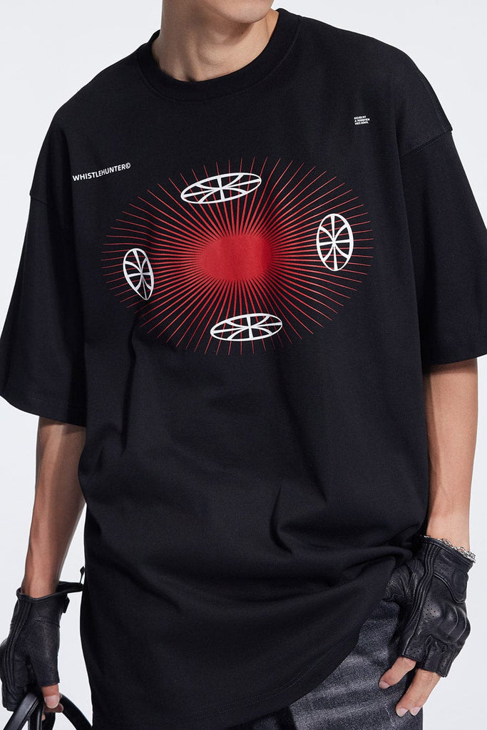 WHISTLEHUNTER Red Circle T-shirt, premium urban and streetwear designers apparel on PROJECTISR.com, WHISTLEHUNTER