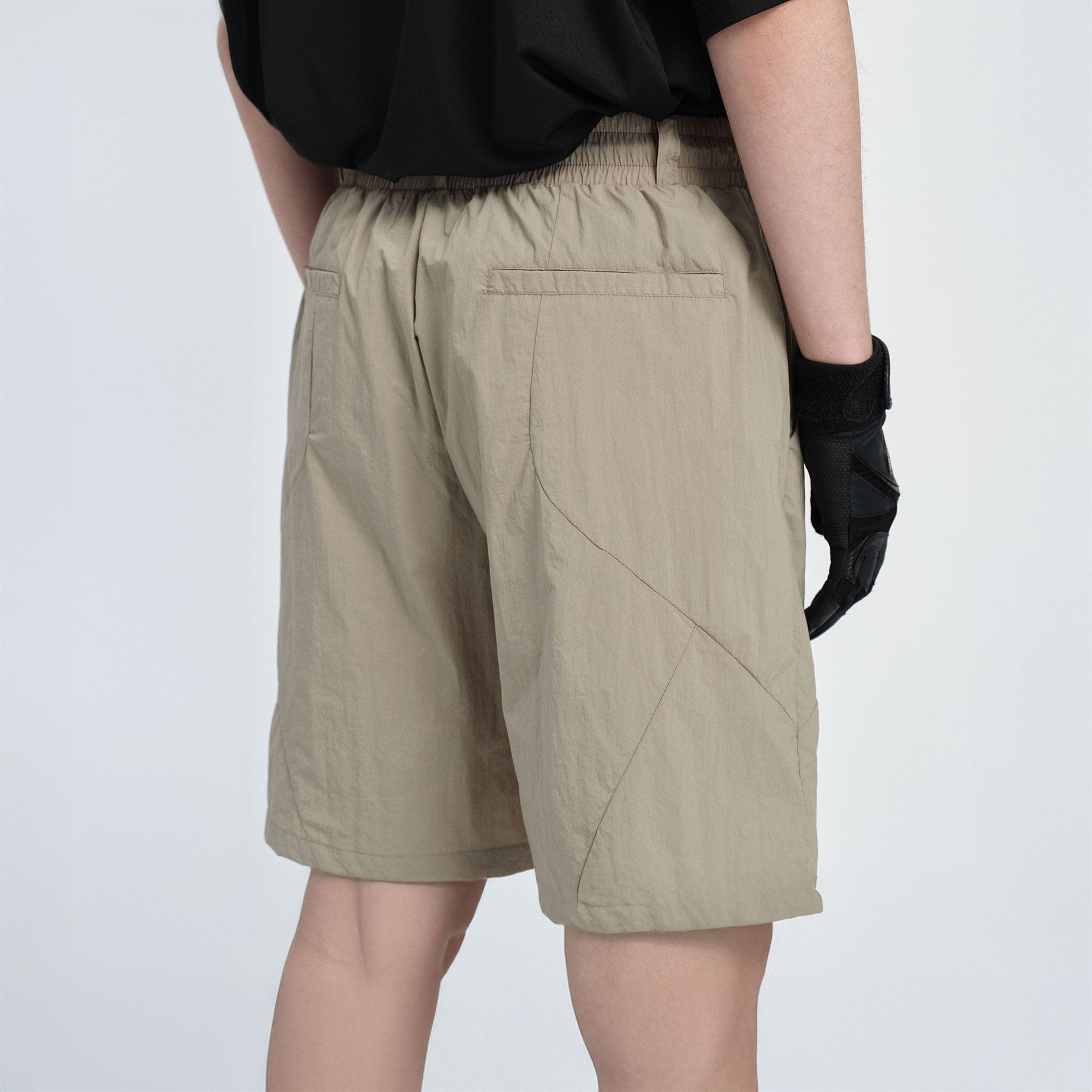 CATSSTAC Utility Crinkled Zip-Pocket Shorts, premium urban and streetwear designers apparel on PROJECTISR.com, CATSSTAC