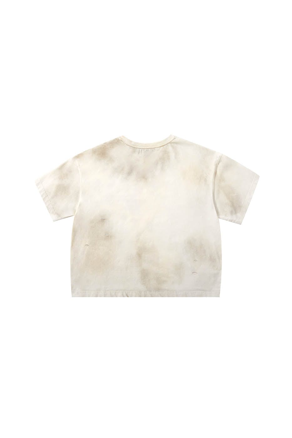 FACEONLAB Distressed LOGO Medal T-shirt White