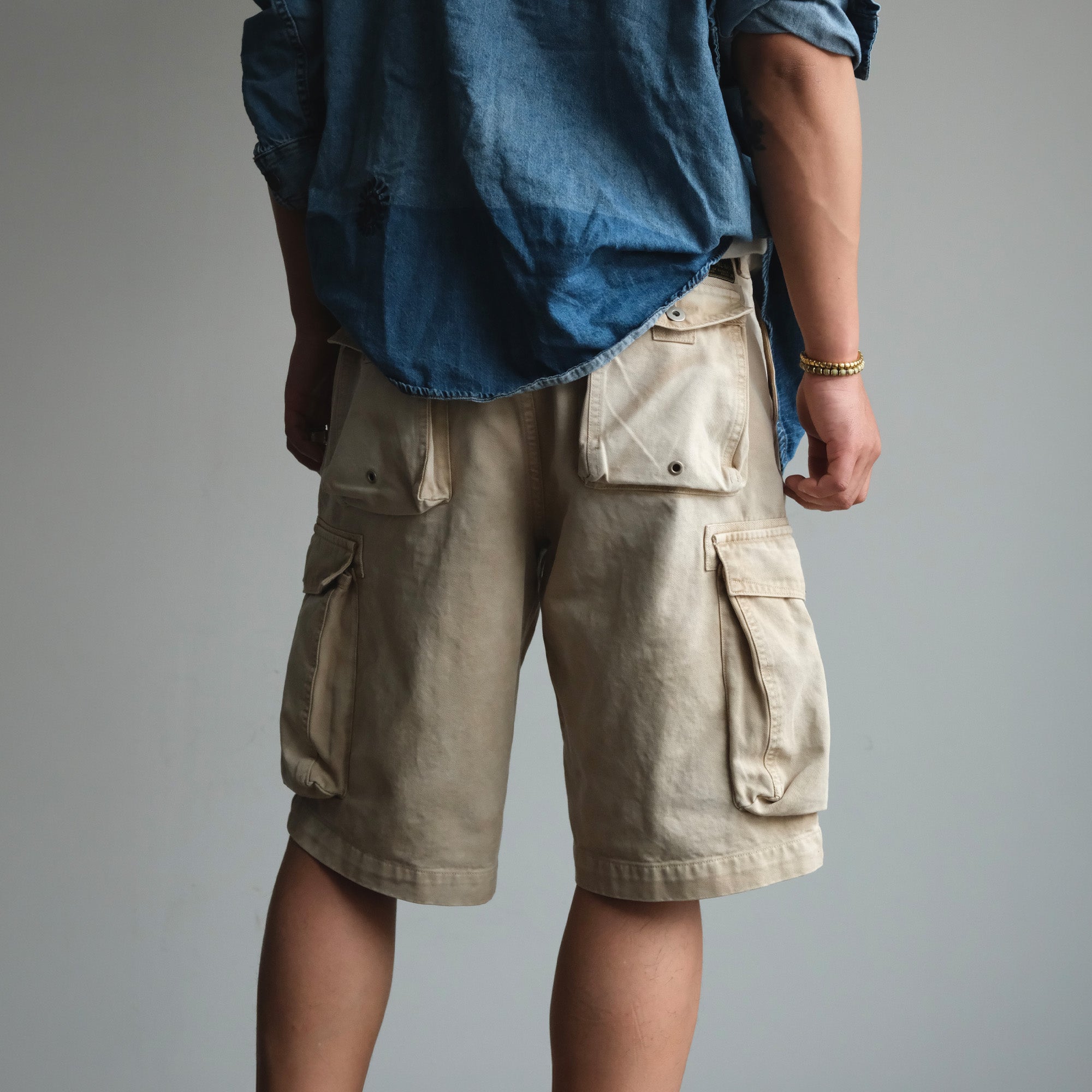 NEIGBORL Washed Sulfur-Dyed Multi-Pocket Cargo Shorts, premium urban and streetwear designers apparel on PROJECTISR.com, NEIGBORL