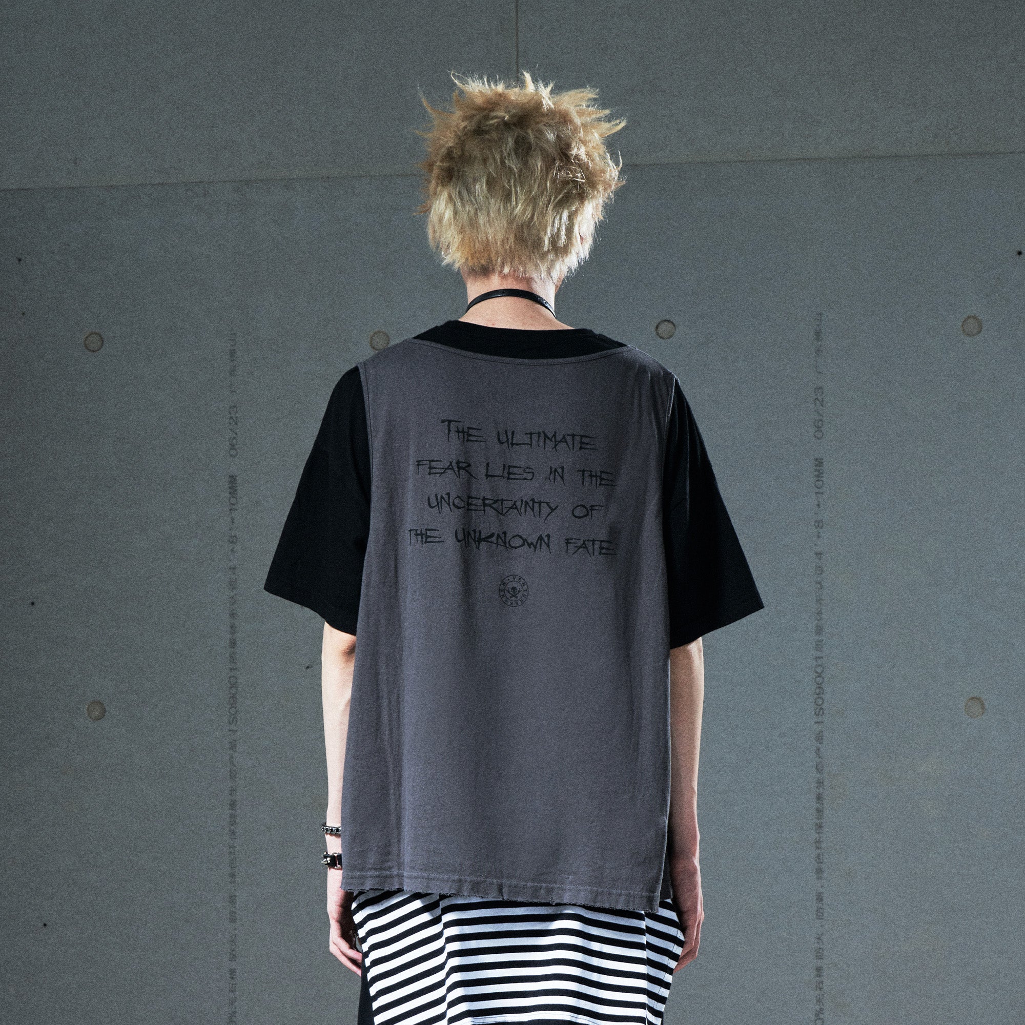VENTUREK Washed Horror Graphic Layered Multi-Zip Tee, premium urban and streetwear designers apparel on PROJECTISR.com, VENTUREK