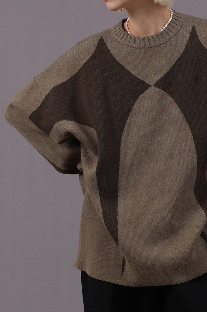 MIICHOUS Contrasted Binary Stars Sweater, premium urban and streetwear designers apparel on PROJECTISR.com, Miichous