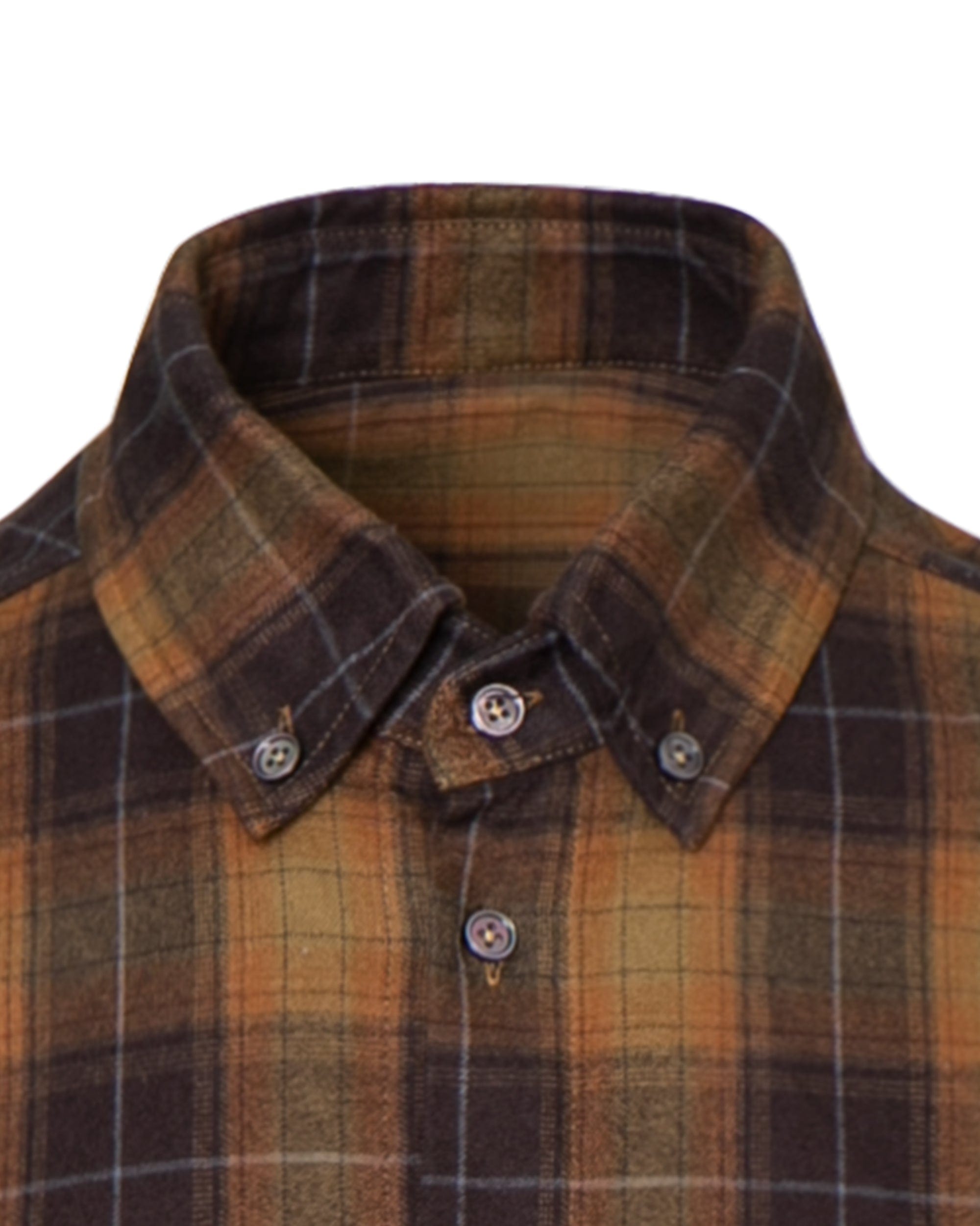 LEONSENSE Classic Plaid Shirt Showa Brown