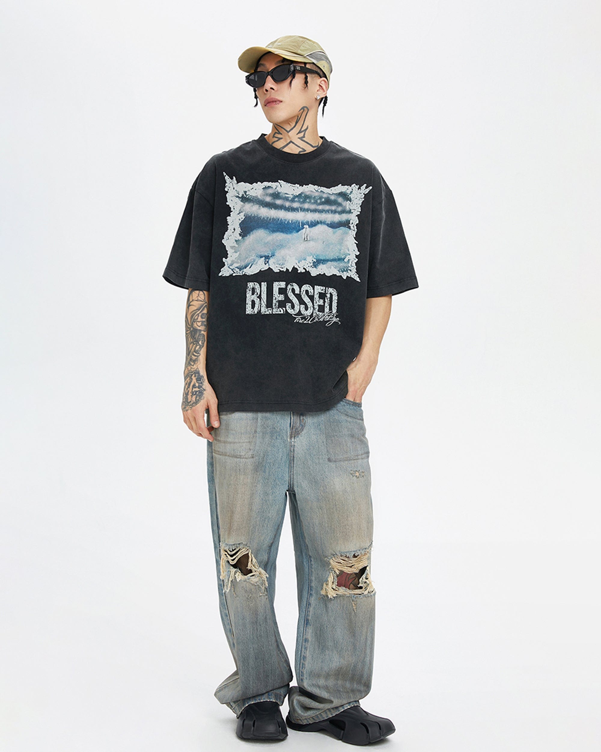 F2CE Classic Washed Ripped Jeans