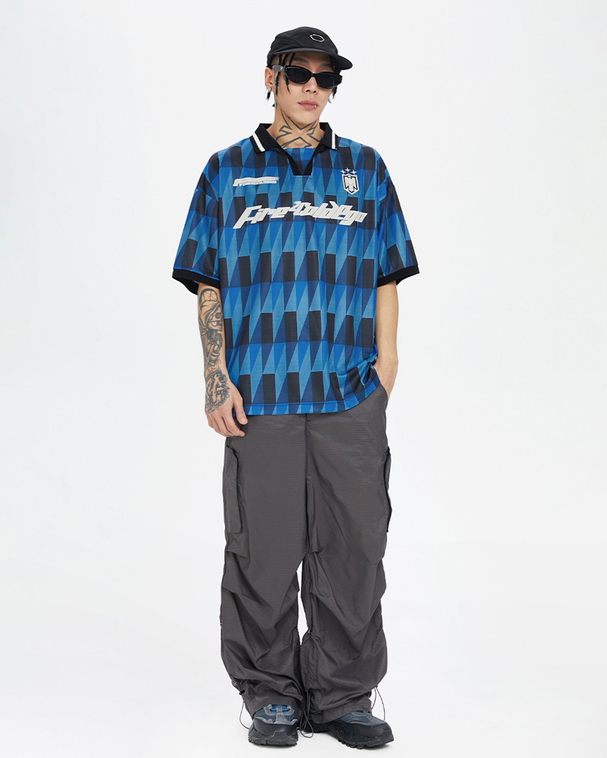 F2CE Multi-Pocket Crinkled Parachute Pants