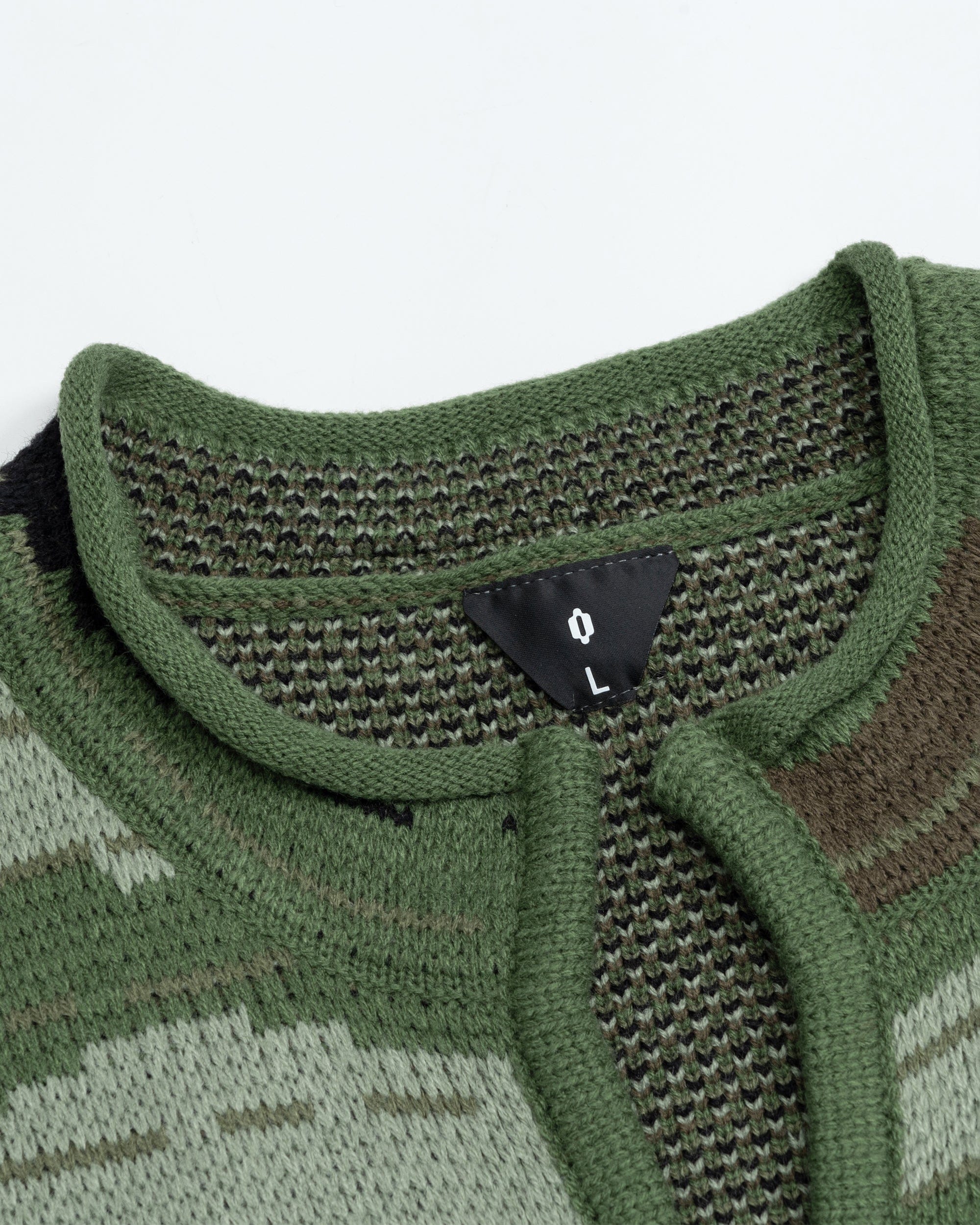 OVDY Modern Camo Stripe V-Neck Sweater