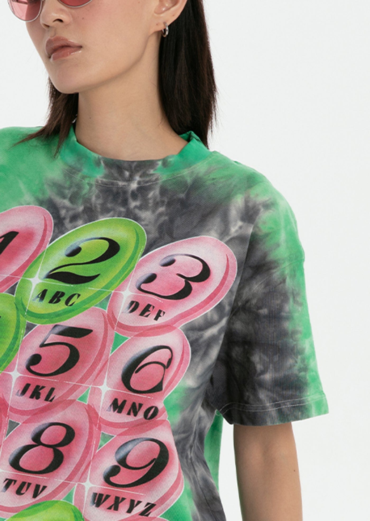 RTVG Tie-Dye Full-print Telephone T-Shirt