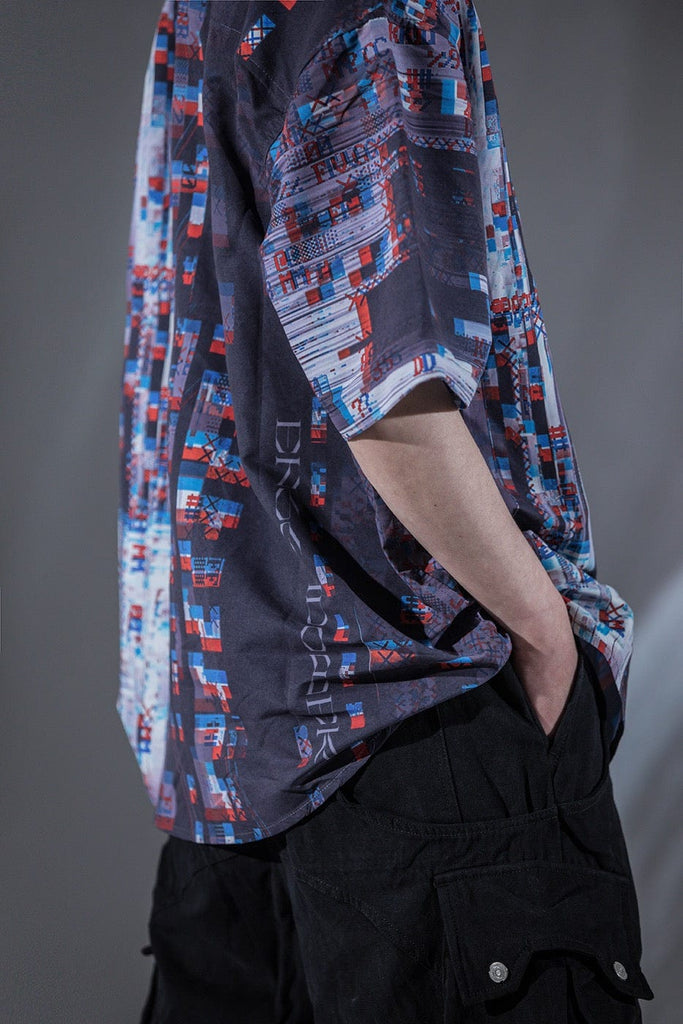 ENSHADOWER Glitch Half Shirt, premium urban and streetwear designers apparel on PROJECTISR.com, ENSHADOWER