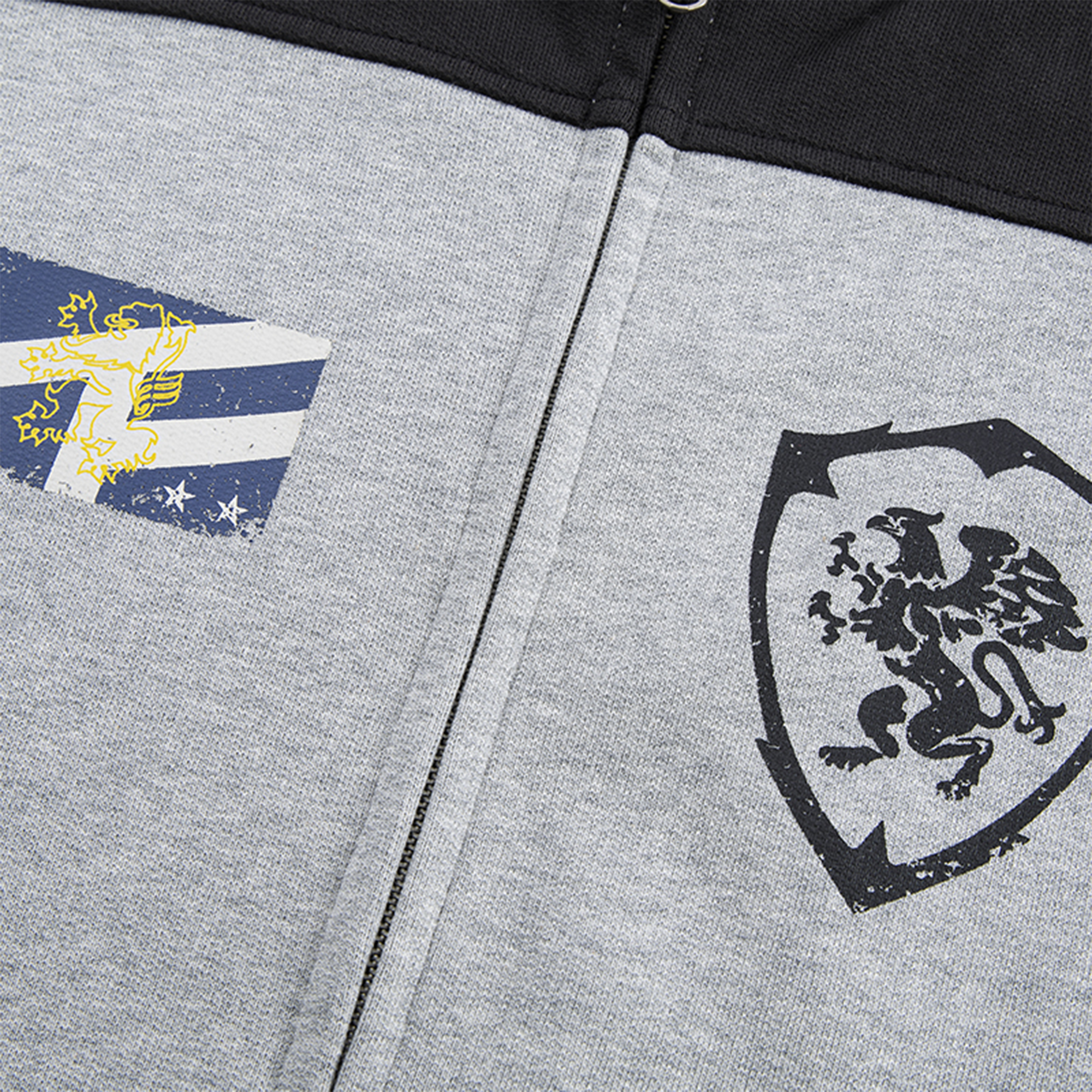 F2CE Contrast Panel Badge Graphic Hooded Jacket