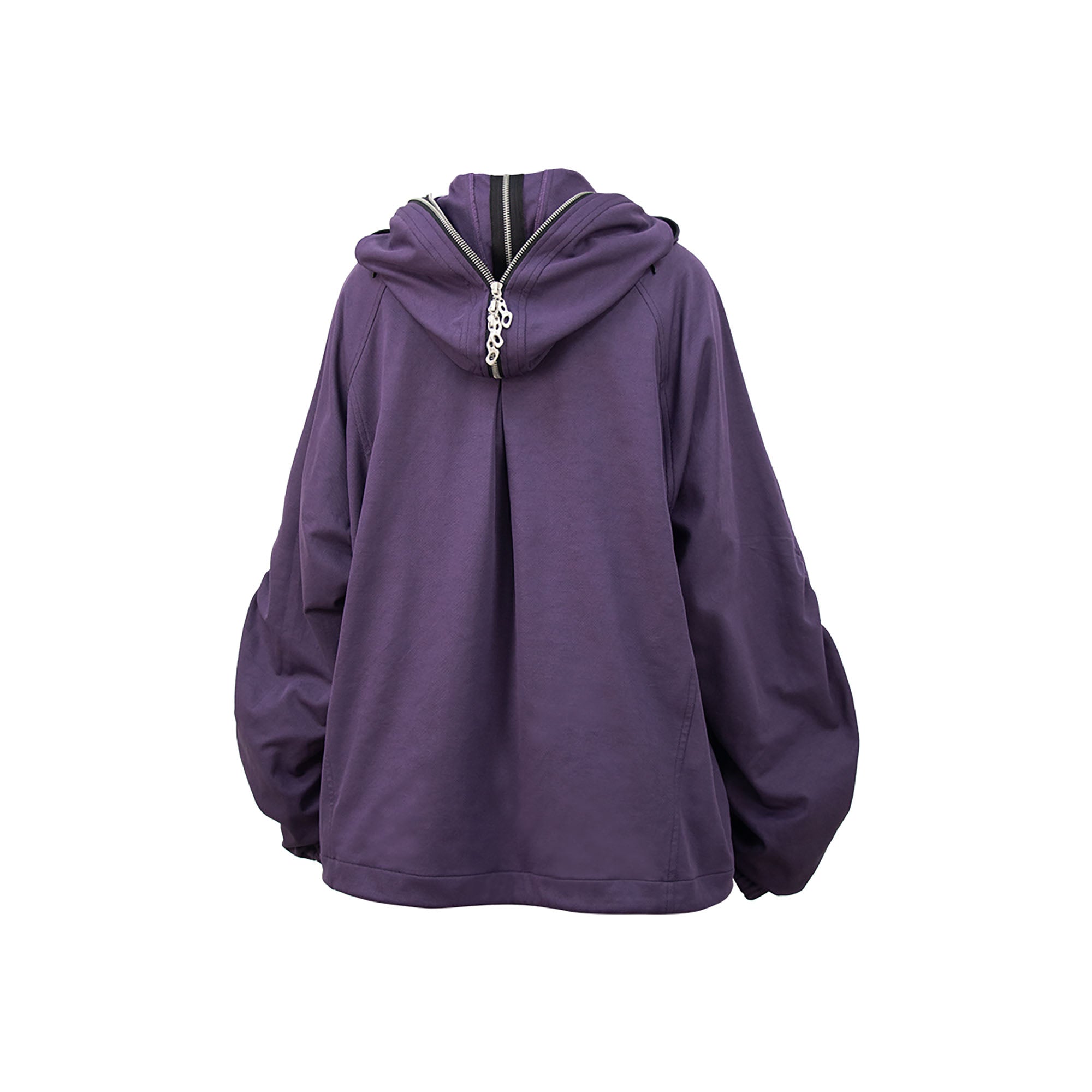RELABEL Layered Multi-Zip Mask Hood Jacket Purple