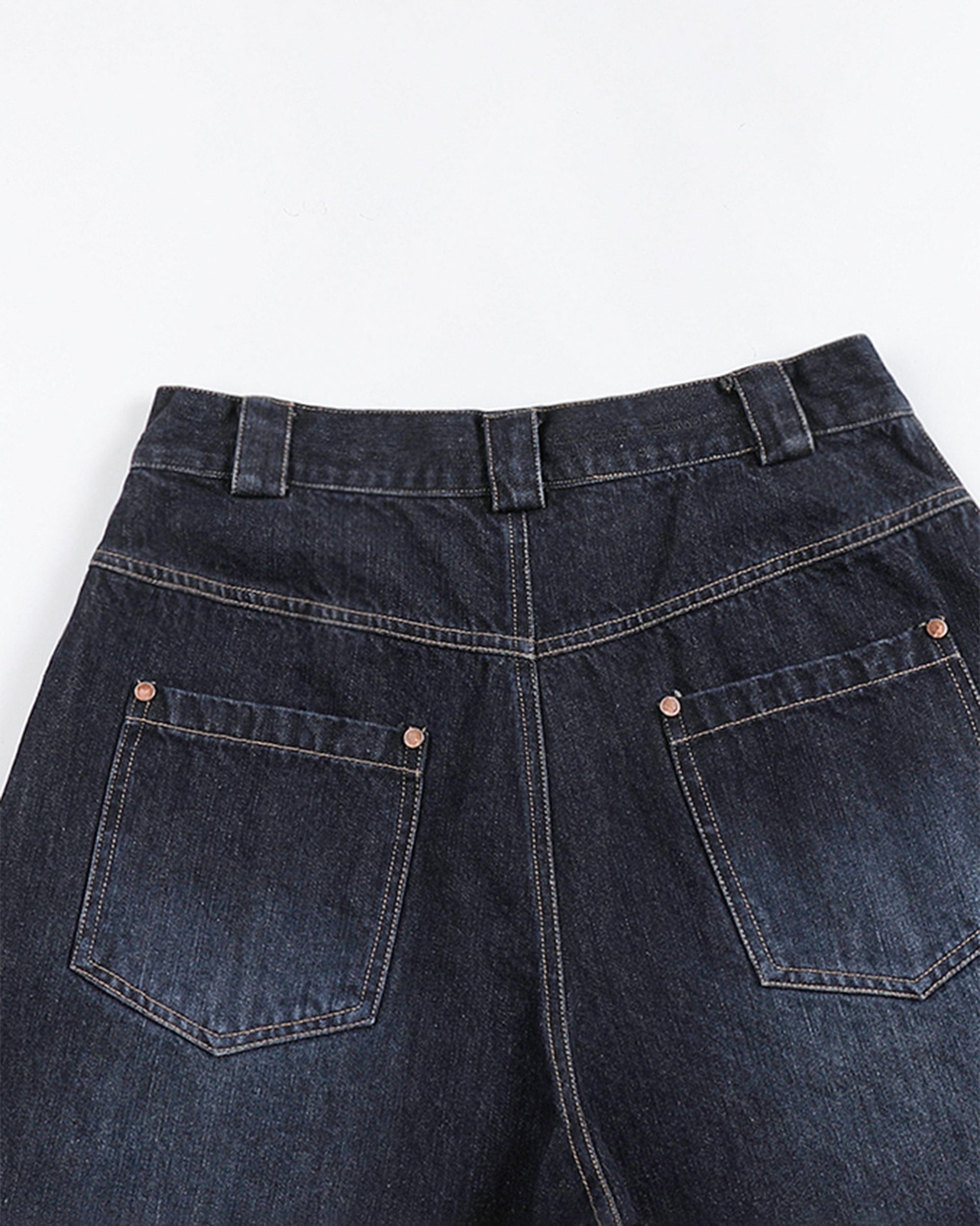 49PERCENT Modern Washed Rivet Straight-Leg Jeans