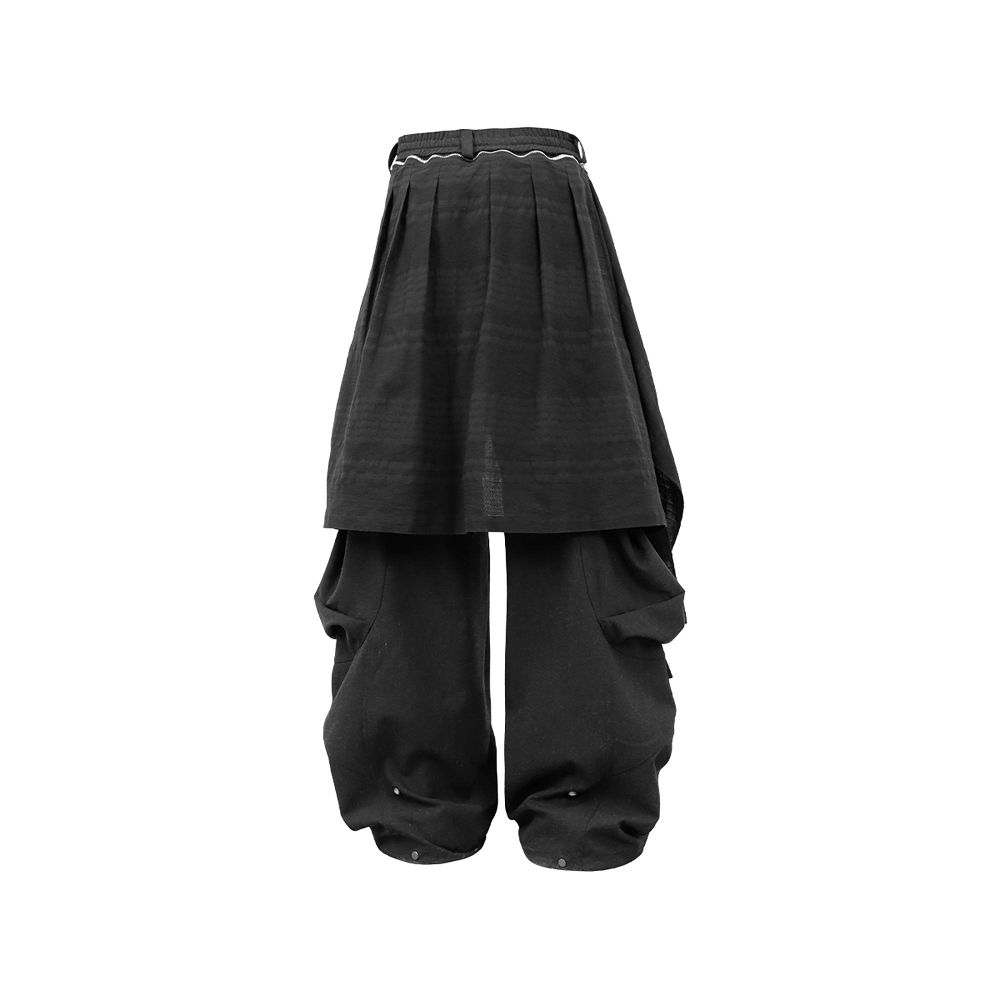RELABEL Detachable Drape Linen-Blend Cargo Dark Gray, premium urban and streetwear designers apparel on PROJECTISR.com, RELABEL