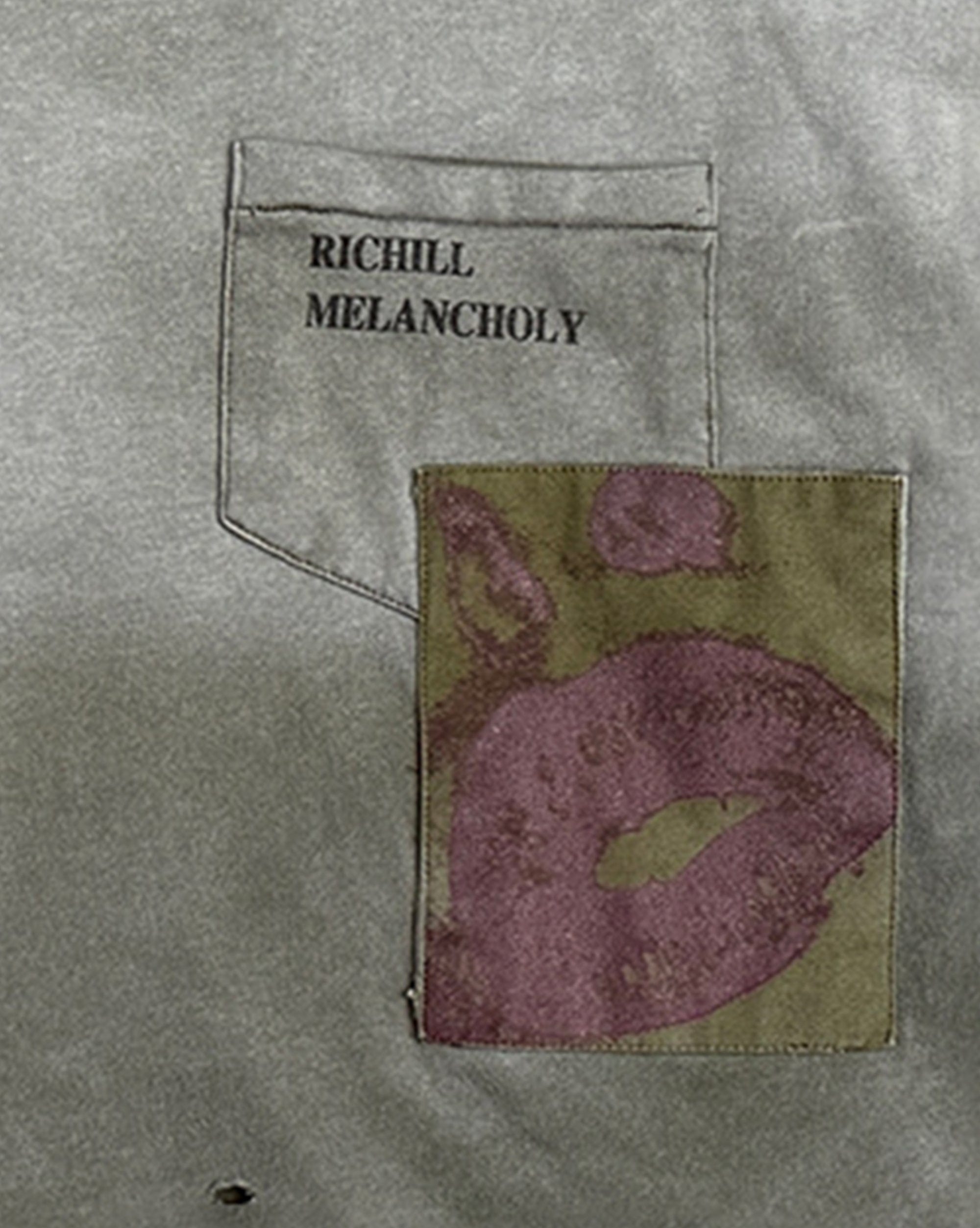 RICHILL Patchwork Ripped Washed Long-Sleeve Tee