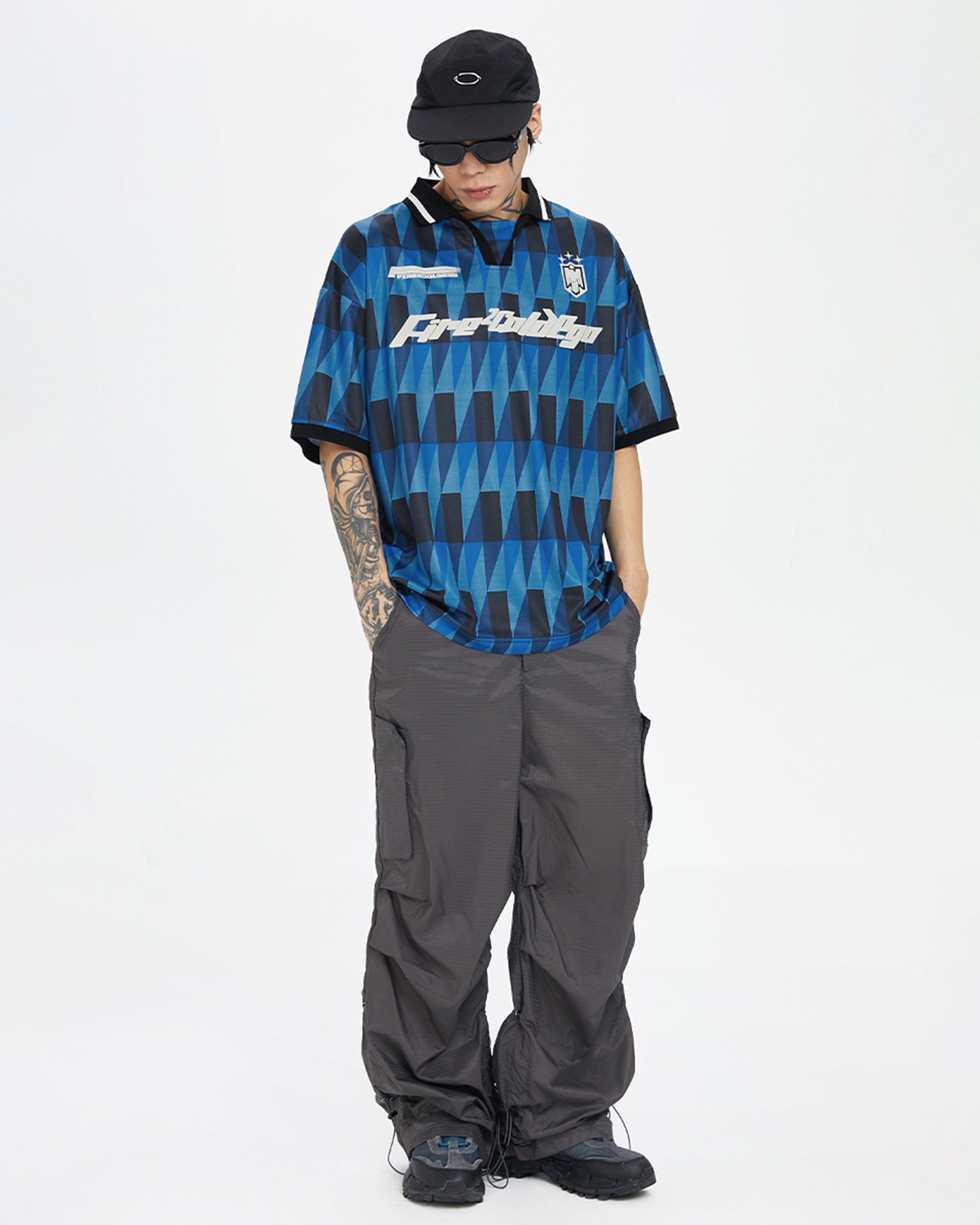 F2CE Multi-Pocket Crinkled Parachute Pants