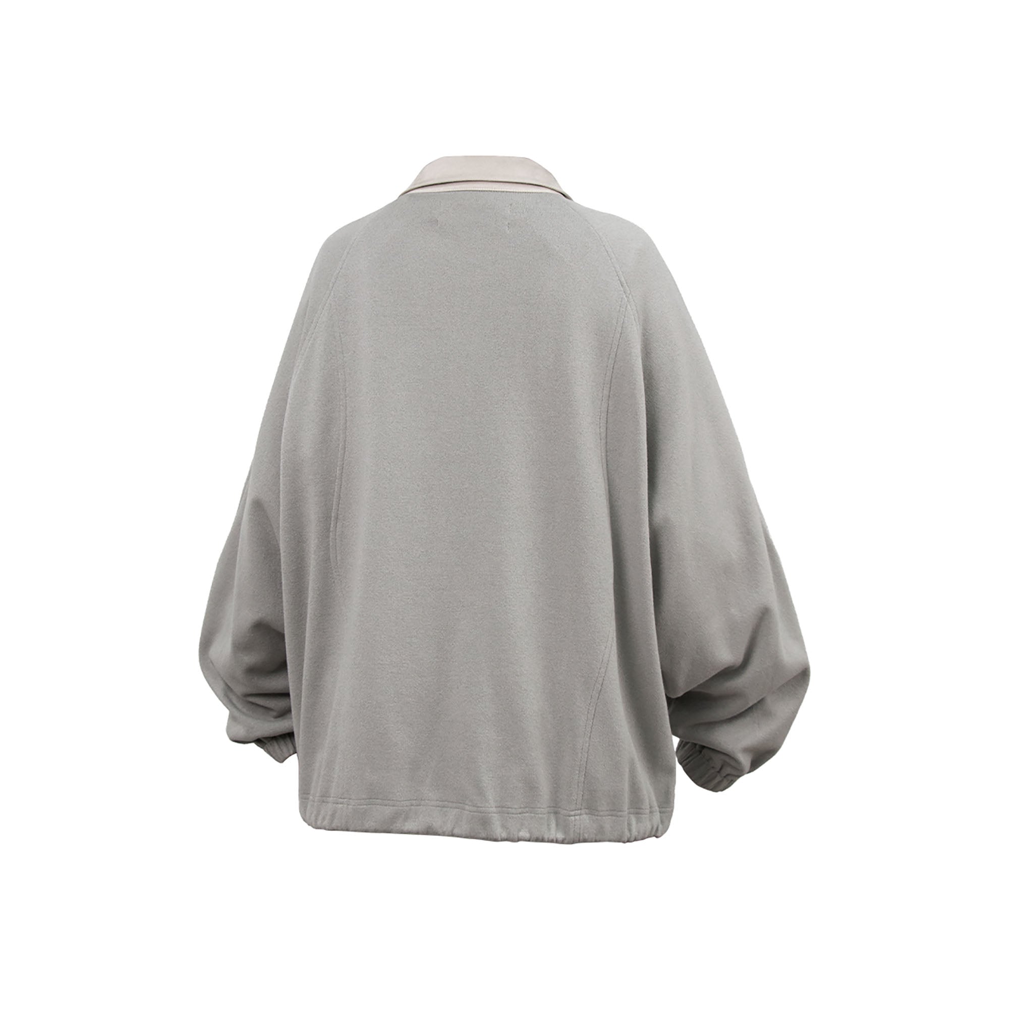 RELABEL Raglan Drawstring-Hem Polo Sweatshirt