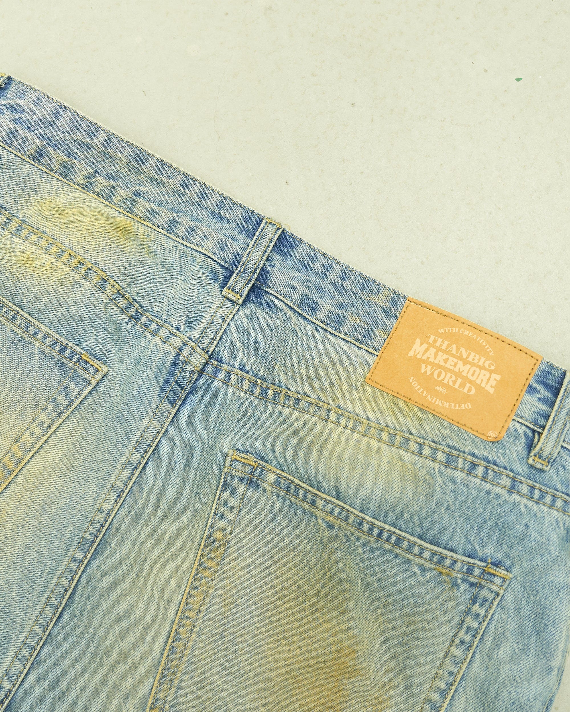 MAKEMORE Modern Vintage Washed Jeans, premium urban and streetwear designers apparel on PROJECTISR.com, MAKEMORE