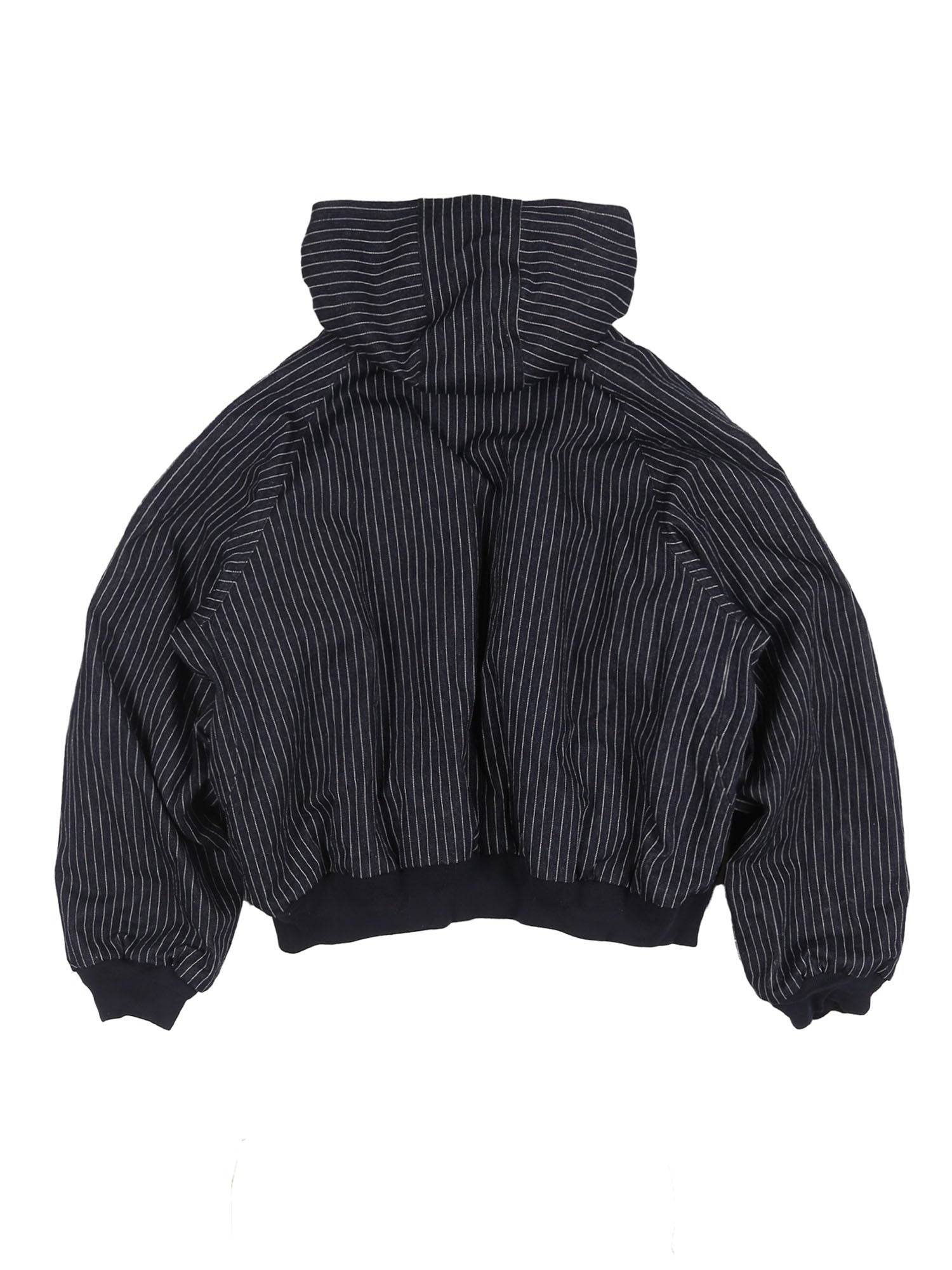 TRECLUB Leopard Lining Striped Bomber Jacket