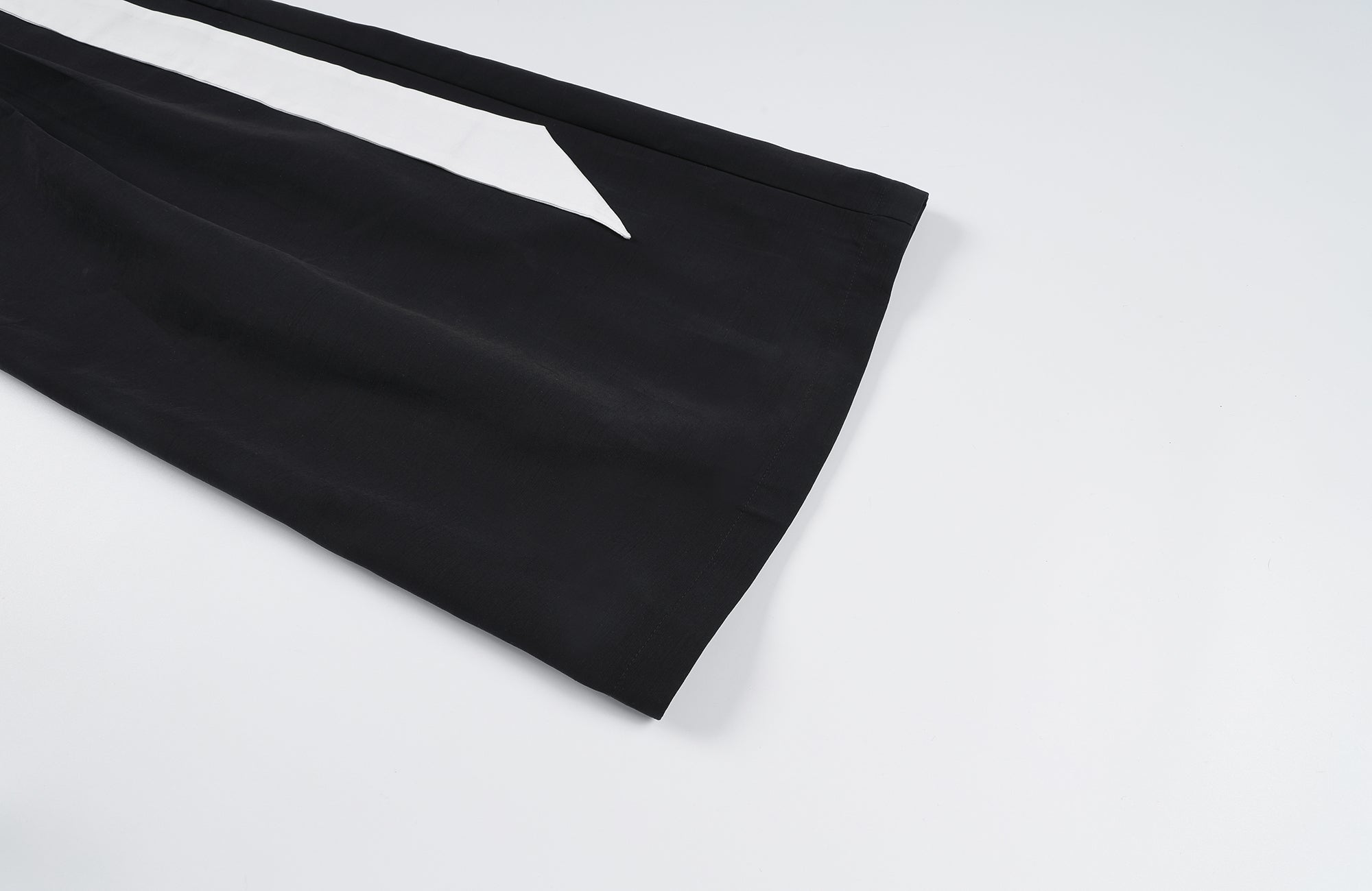 2000RSK Crinkled Detachable Ribbon Wide-Leg Trousers