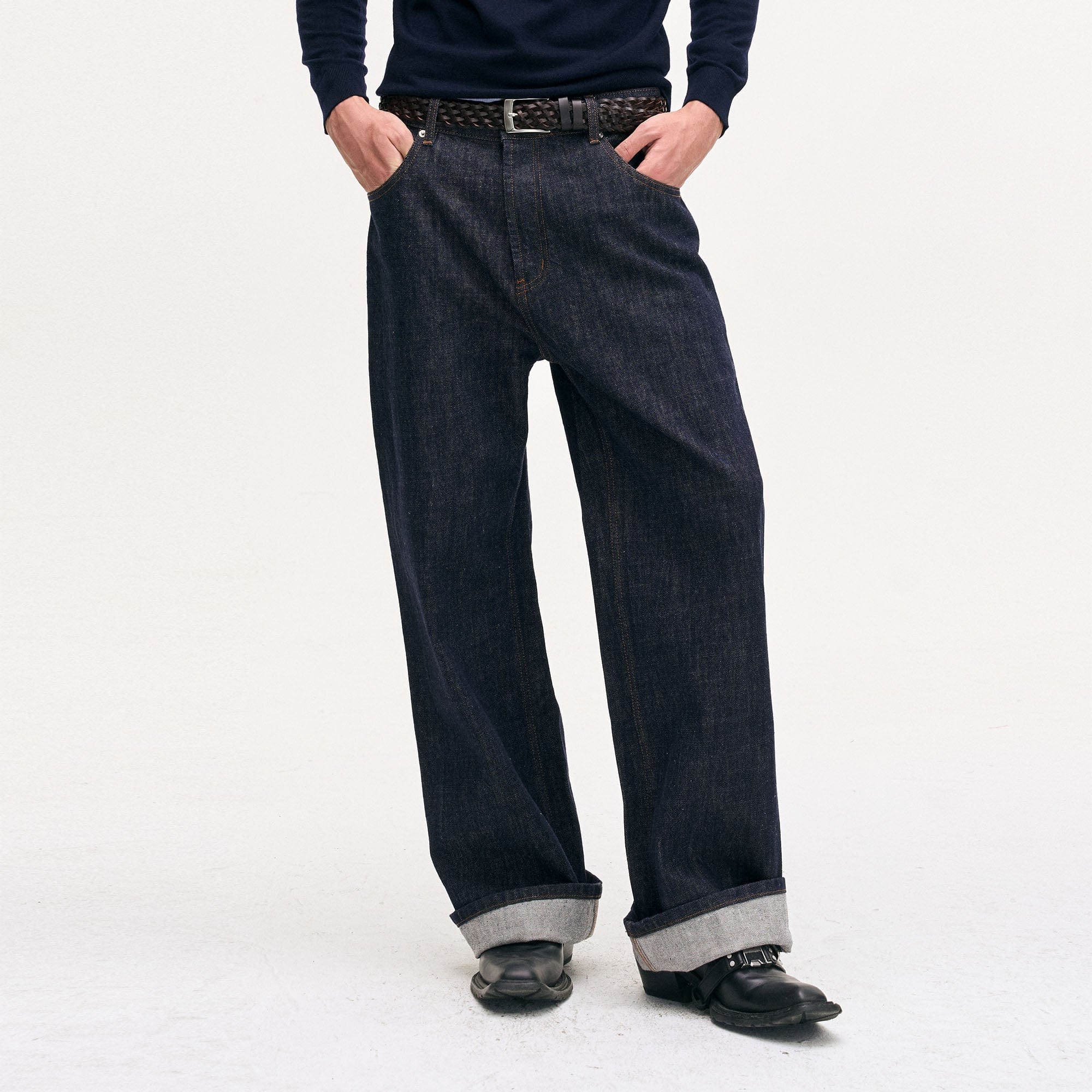 LEONSENSE Classical Straight-Leg Raw Jeans, premium urban and streetwear designers apparel on PROJECTISR.com, LEONSENSE