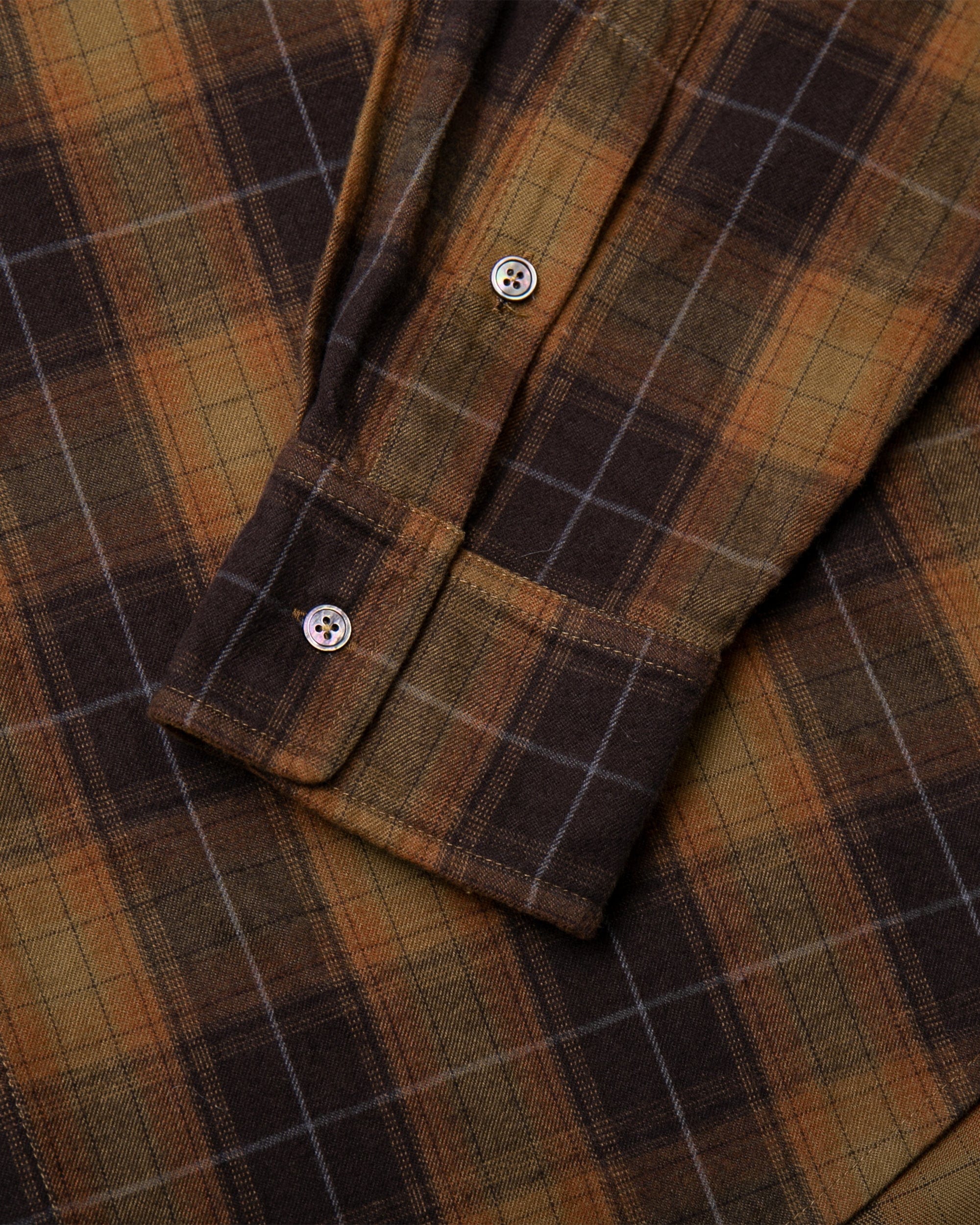 LEONSENSE Classic Plaid Shirt Showa Brown