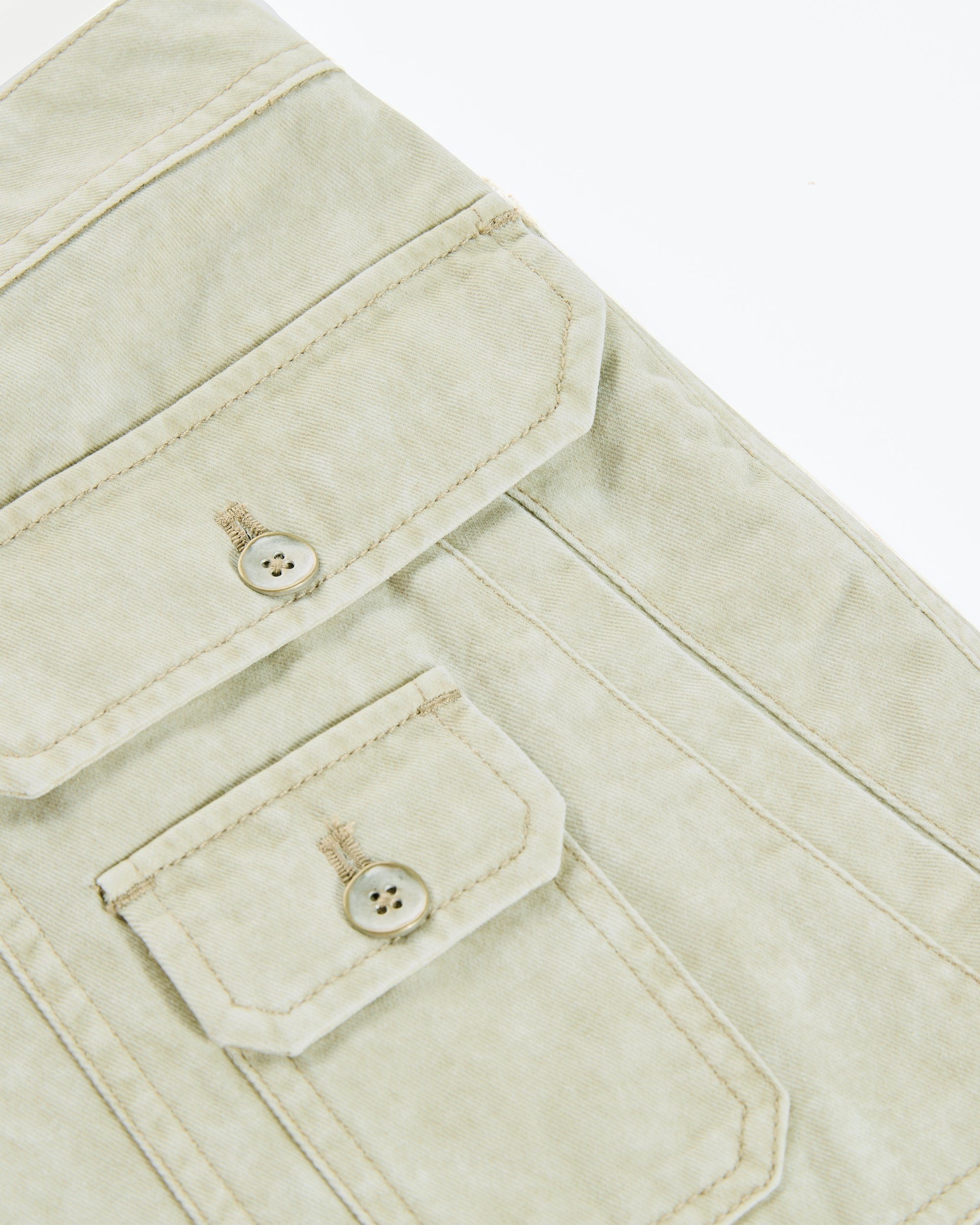 ORGANIC EMOTION Deconstructed Layered-pocket Button Pants