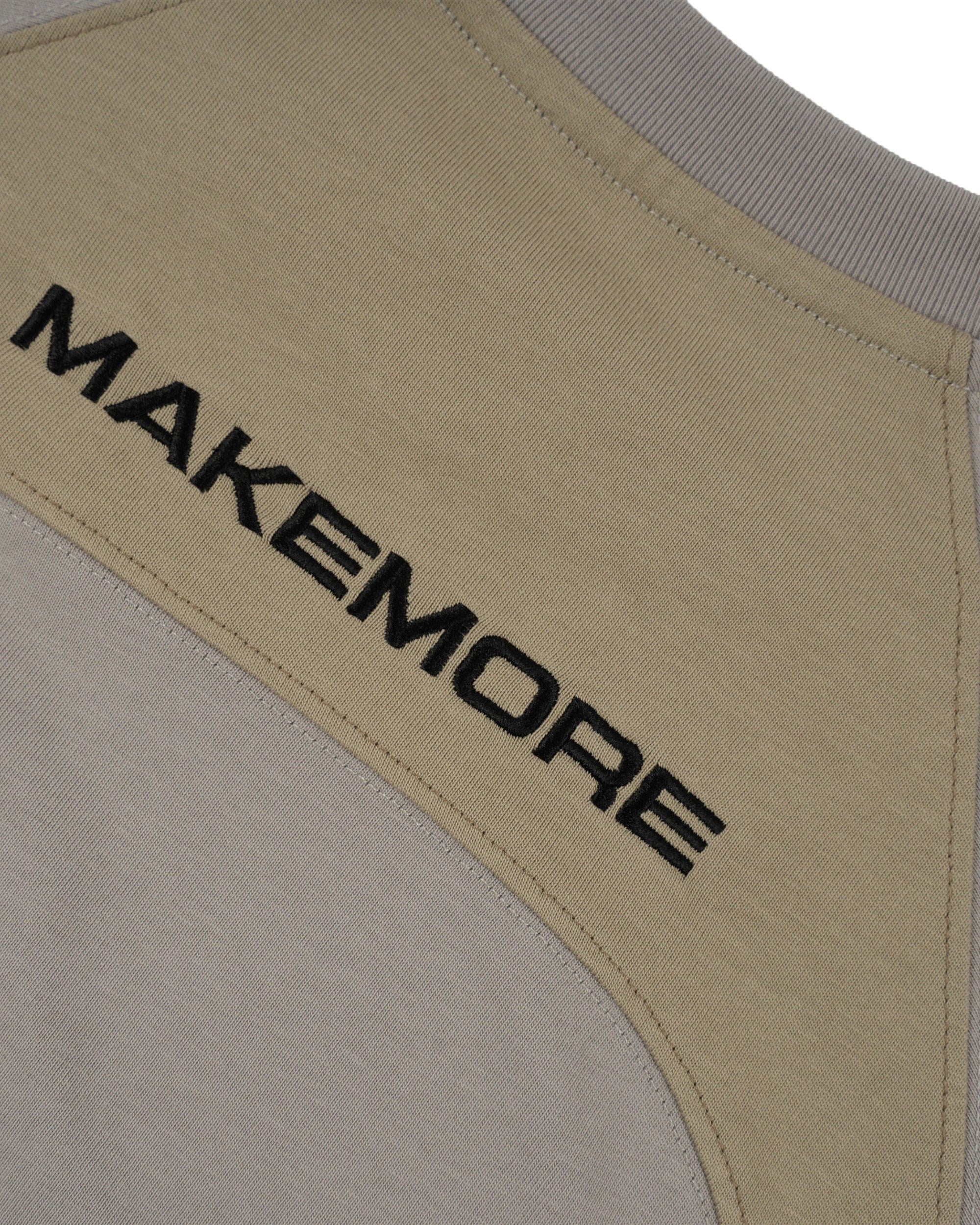 MAKEMORE Modern Deconstructed Embroidered Long-Sleeve Tee, premium urban and streetwear designers apparel on PROJECTISR.com, MAKEMORE