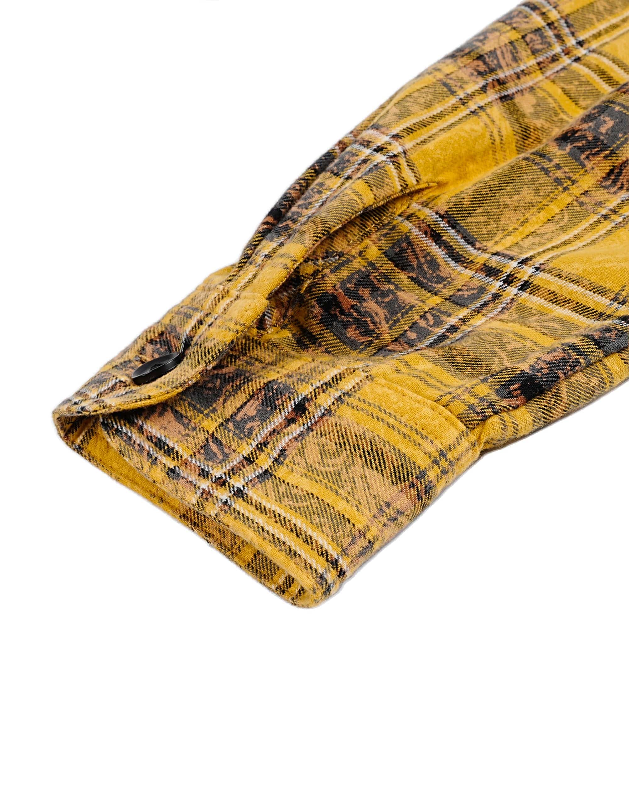 MAKEMORE Retro Plaid Shirt Yellow, premium urban and streetwear designers apparel on PROJECTISR.com, MAKEMORE