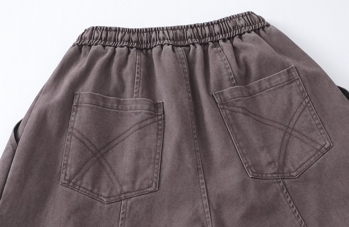BOTANICA Washed Pleated Wide-Leg Pants