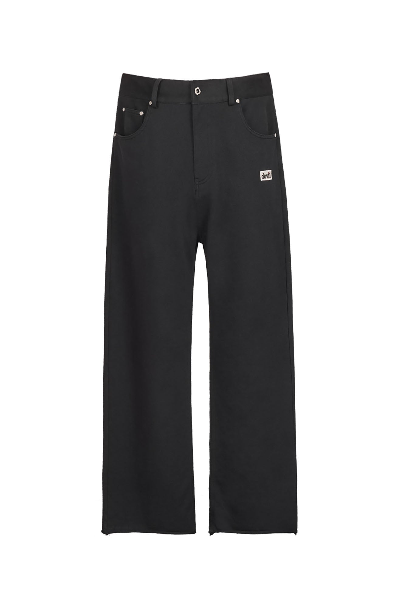 UNDERWATER Devil Embroidery Straight-Leg Pants