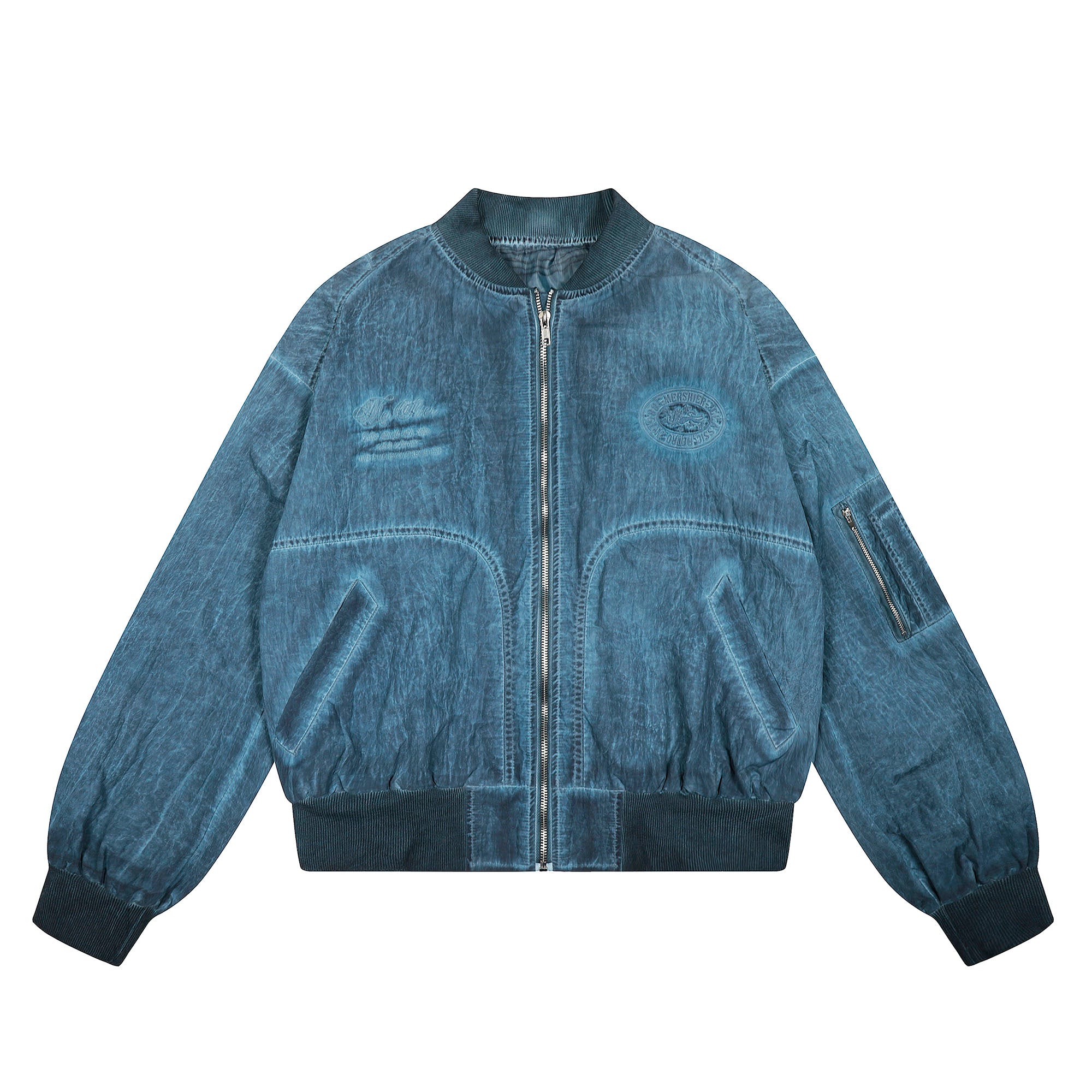 CLP Faded Crinkled Bomber Jacket, premium urban and streetwear designers apparel on PROJECTISR.com, CLP