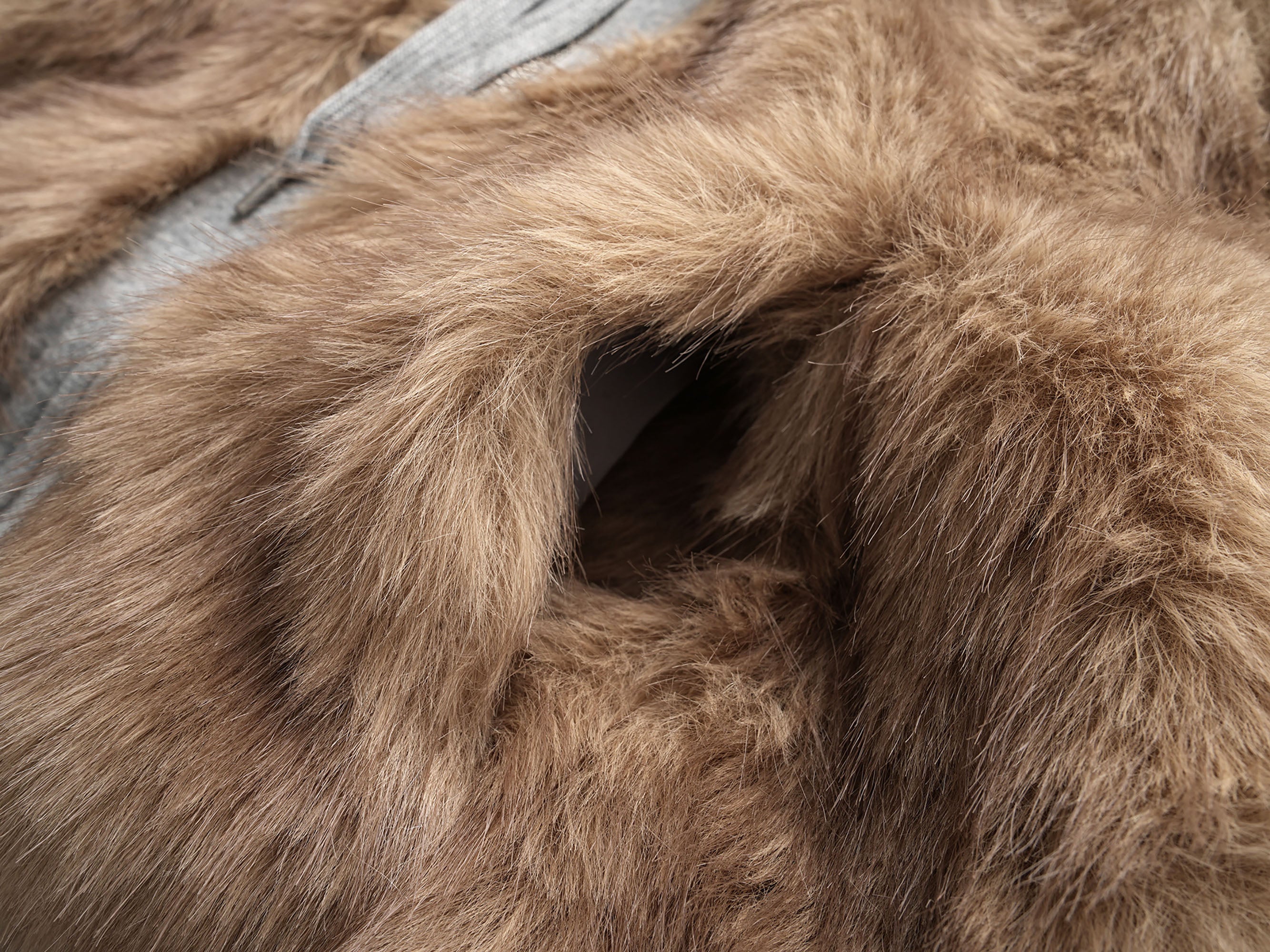 CLP Faux Fur Cropped Hooded Jacket