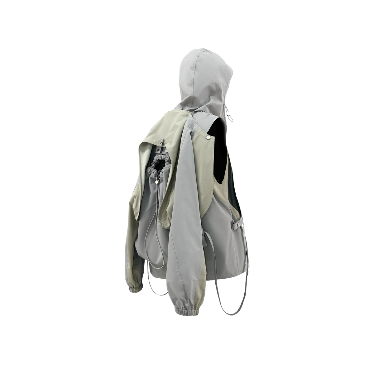 RELABEL Deconstructed Spliced Three-Way Outdoor Shell Jacket