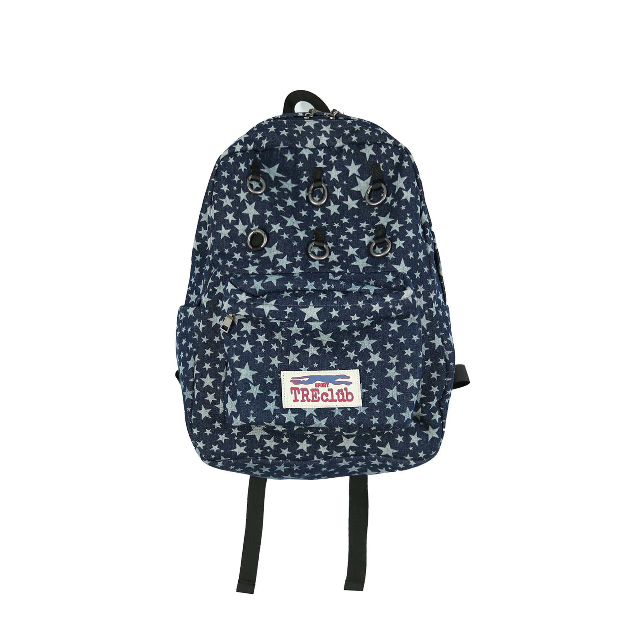 TRECLUB Multi-Eyelet Star Graphic Campus Backpack