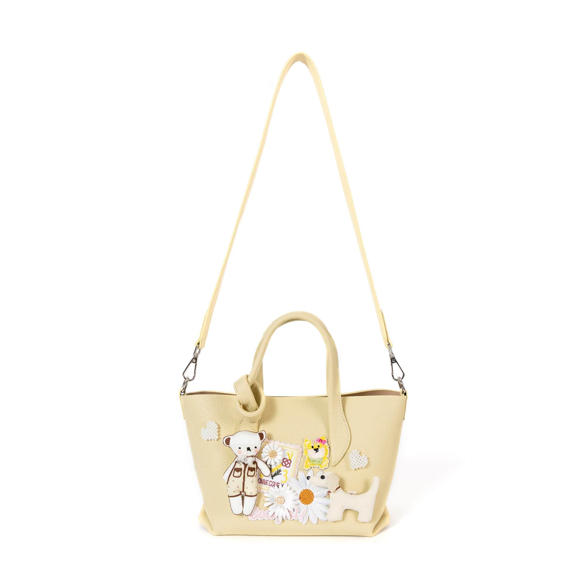 BLING BOX Teddy & Puppy Patchwork Shoulder Bag, premium urban and streetwear designers apparel on PROJECTISR.com, BLING BOX