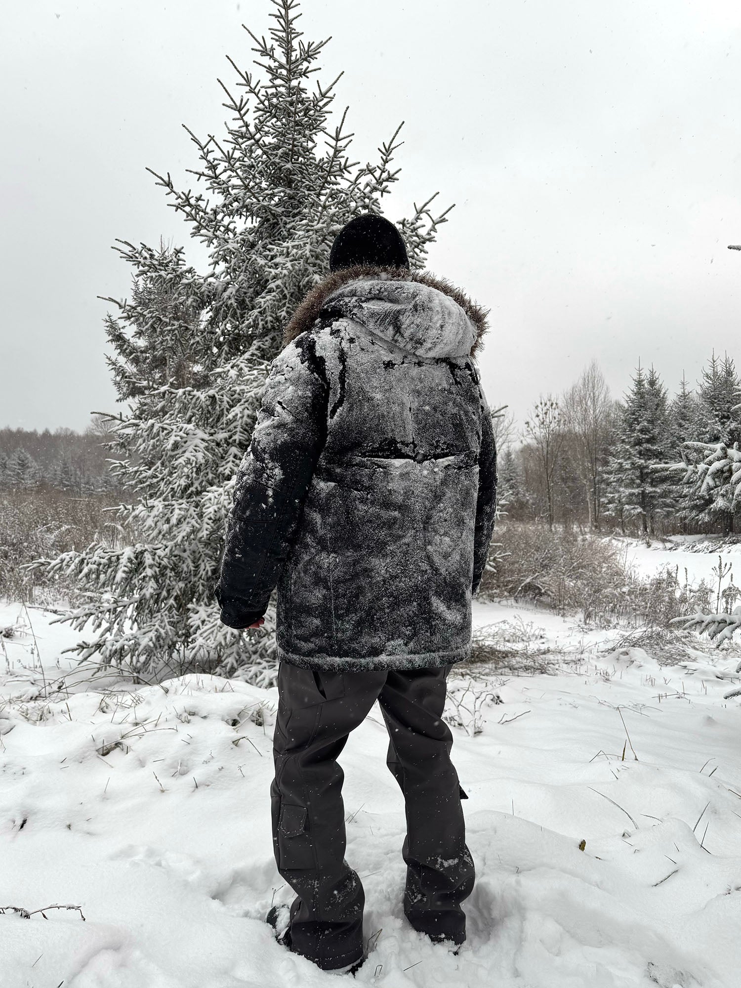 CATSSTAC Faux Fur-Trimmed Utility Parka