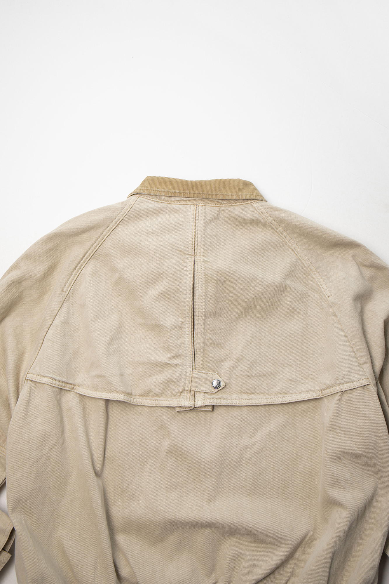 LEONSENSE Utility Raglan Stand-Collar Denim Jacket, premium urban and streetwear designers apparel on PROJECTISR.com, LEONSENSE