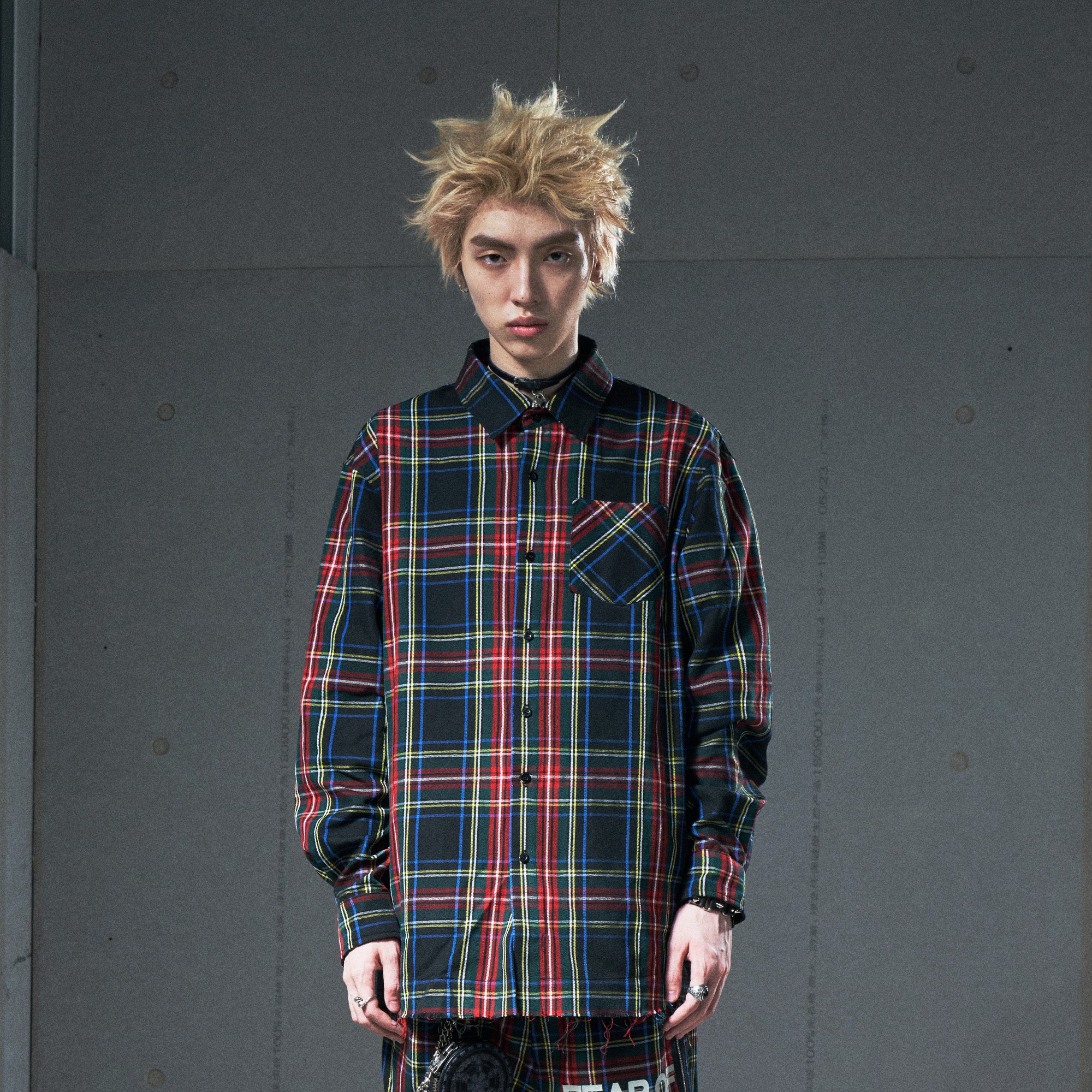 VENTUREK Distressed Back-Patch Frayed Plaid Shirt, premium urban and streetwear designers apparel on PROJECTISR.com, VENTUREK