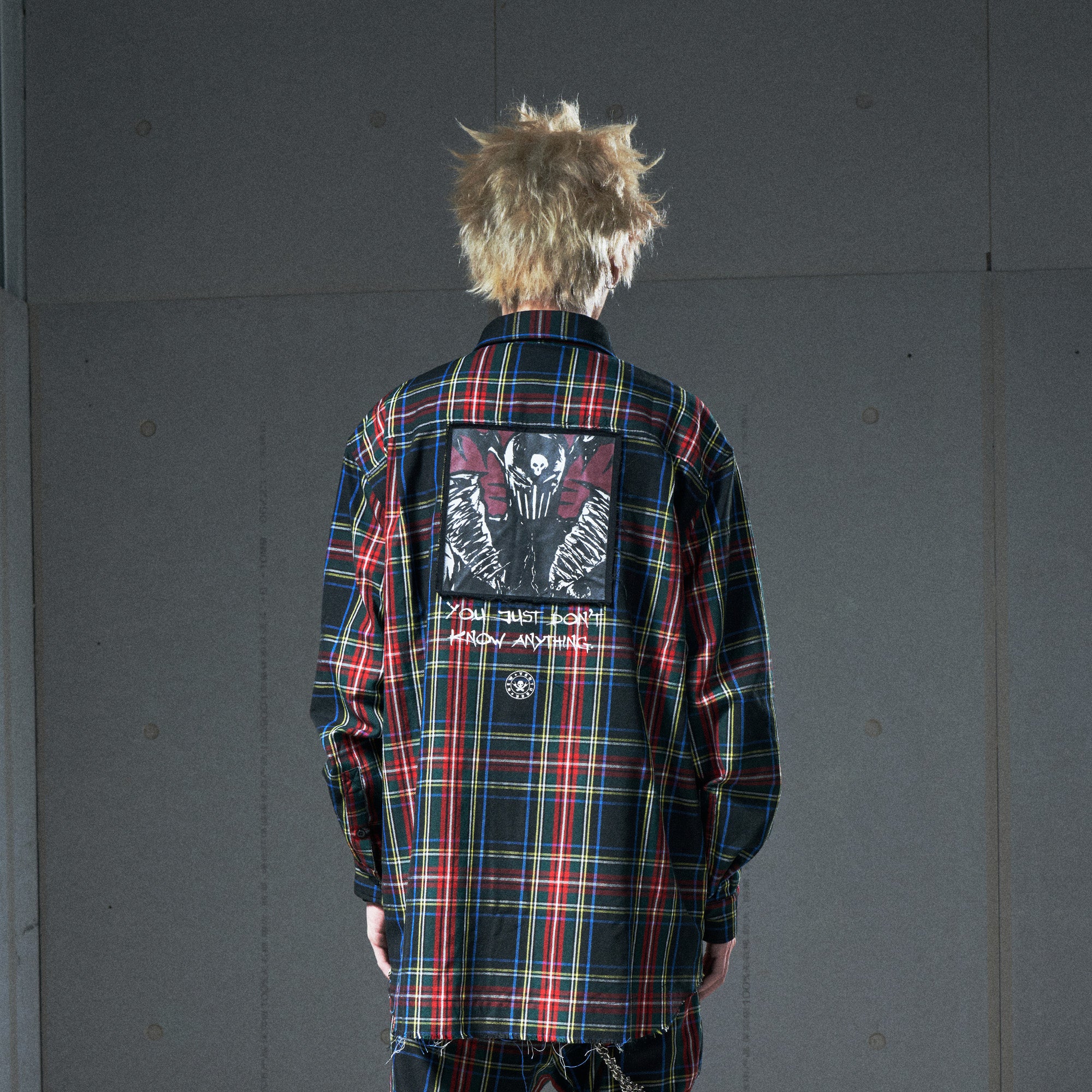 VENTUREK Distressed Back-Patch Frayed Plaid Shirt, premium urban and streetwear designers apparel on PROJECTISR.com, VENTUREK