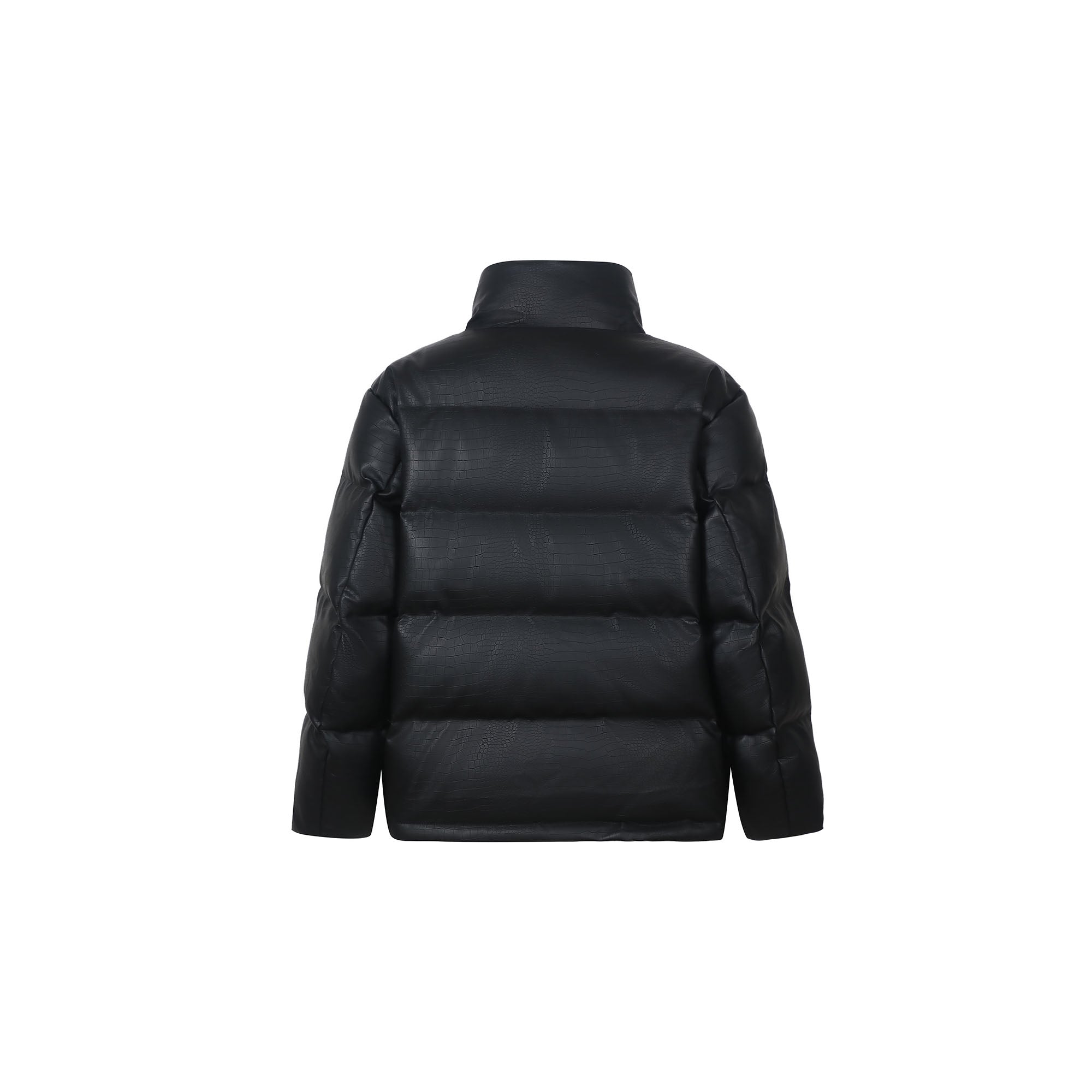 MAKEMORE Croc Embossed PU Down Puffer Jacket