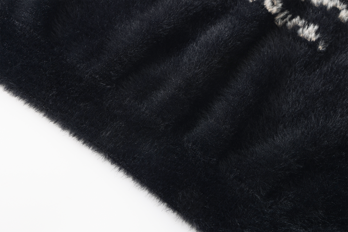 REMODUTION Mohair Slogan Relaxed Sweater