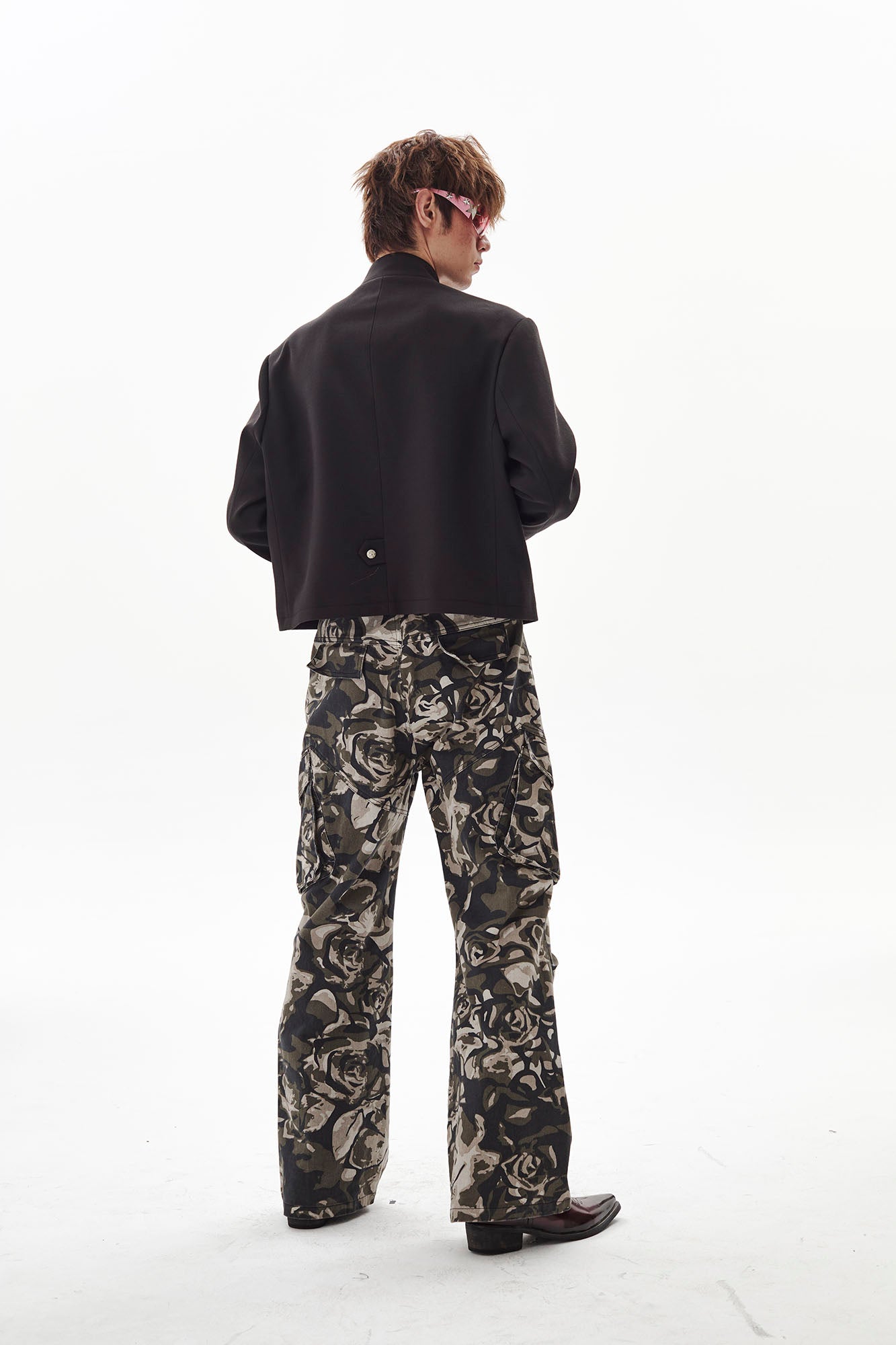 PASET Frog Buckle Stand Collar Jacket