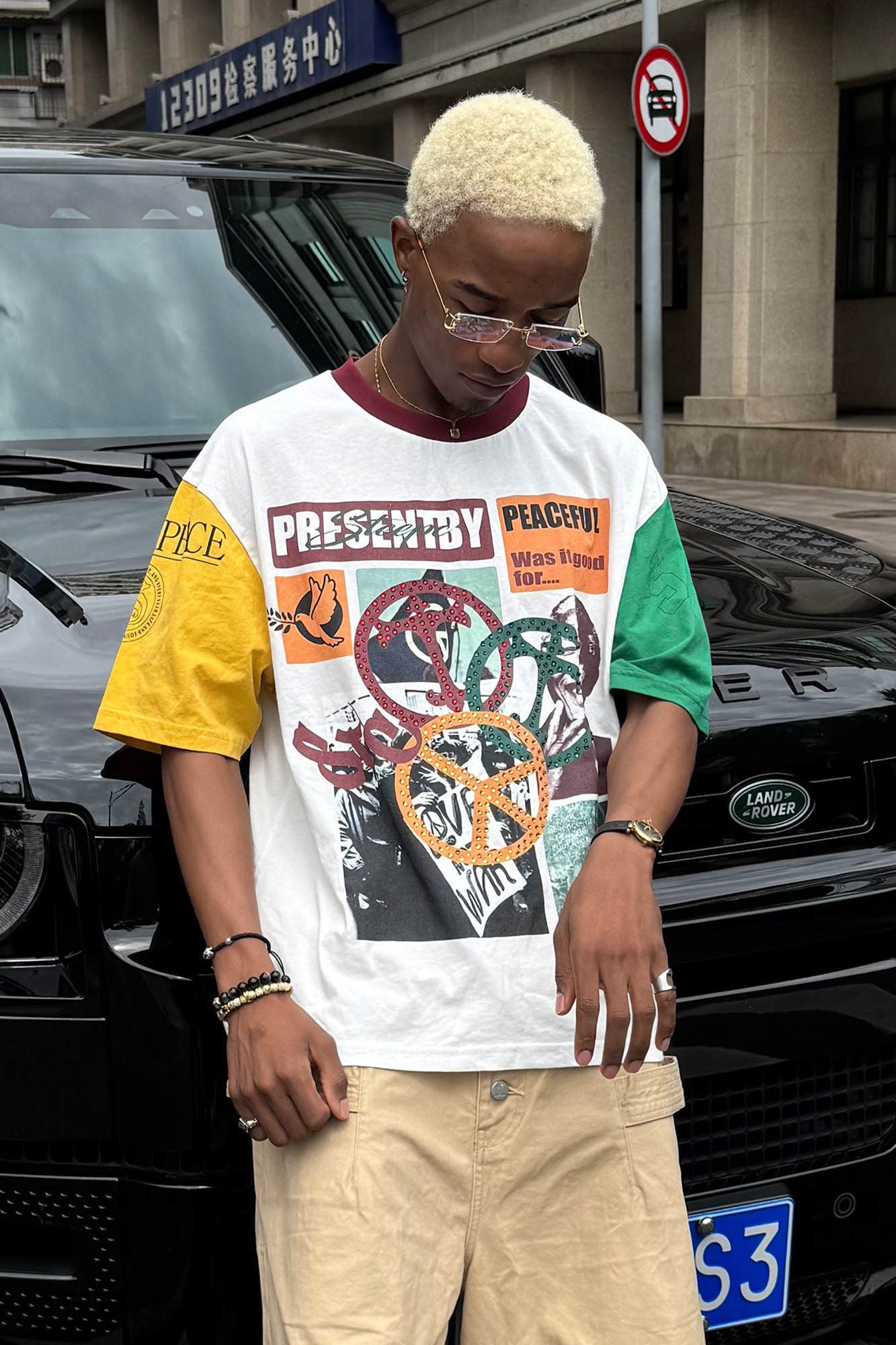 STEEPC Contrast Diamond Graphic T-Shirt, premium urban and streetwear designers apparel on PROJECTISR.com, STEEPC