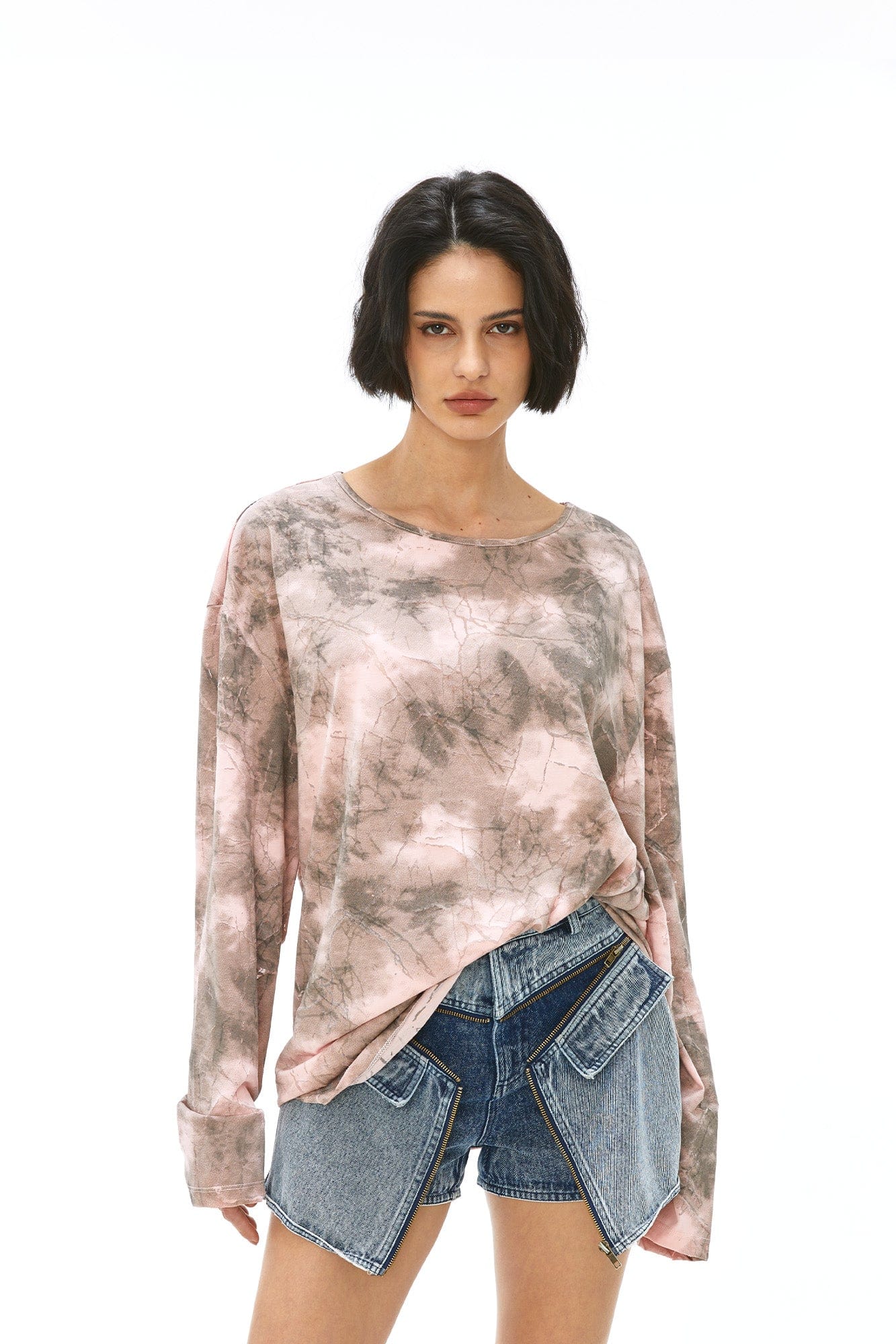 VANN VALRENCE Distressed Tie-Dye Oversized T-Shirt, premium urban and streetwear designers apparel on PROJECTISR.com, VANN VALRENCE