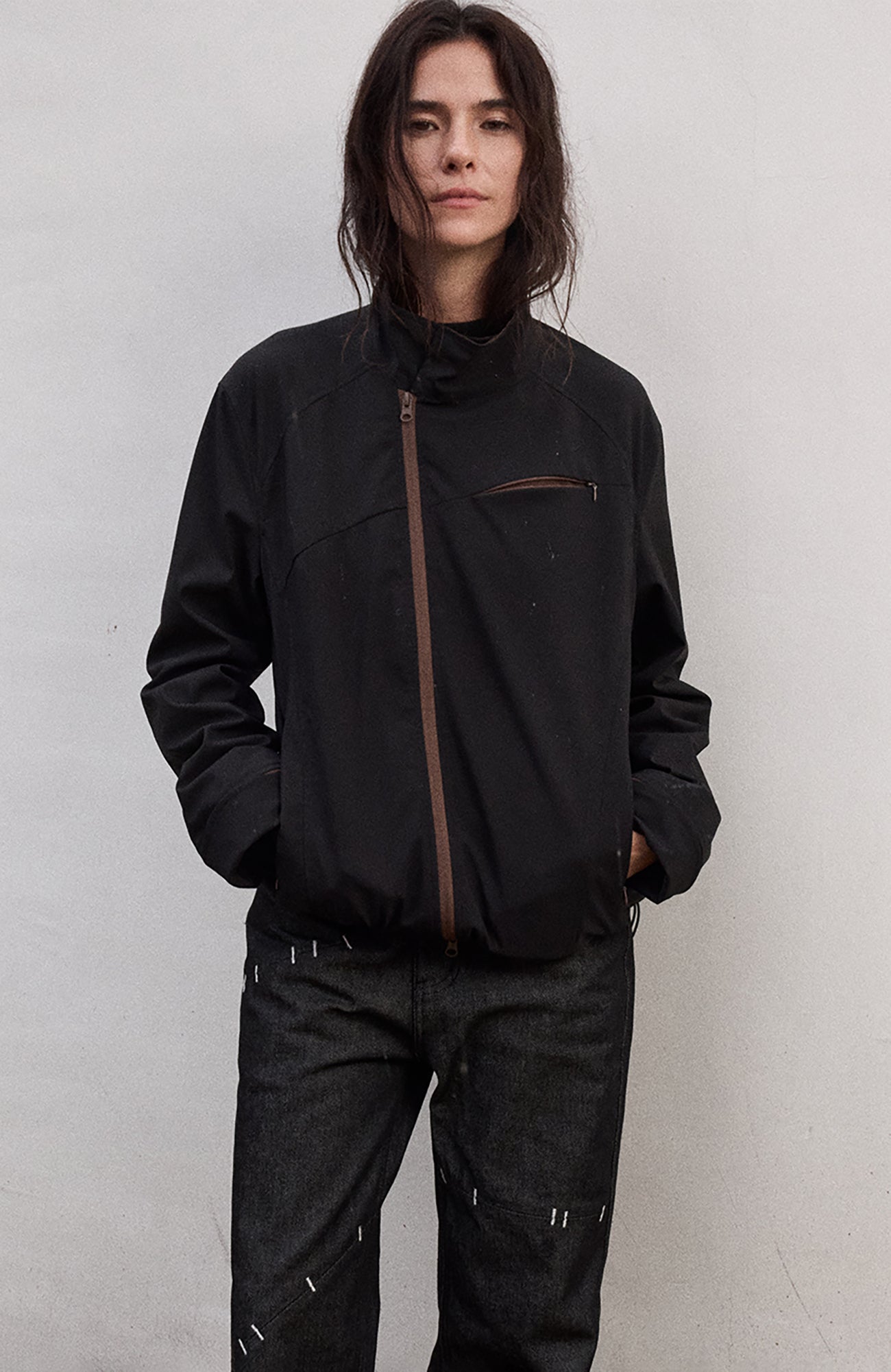 KREATE Asymmetric Zip-Up Utility Jacket